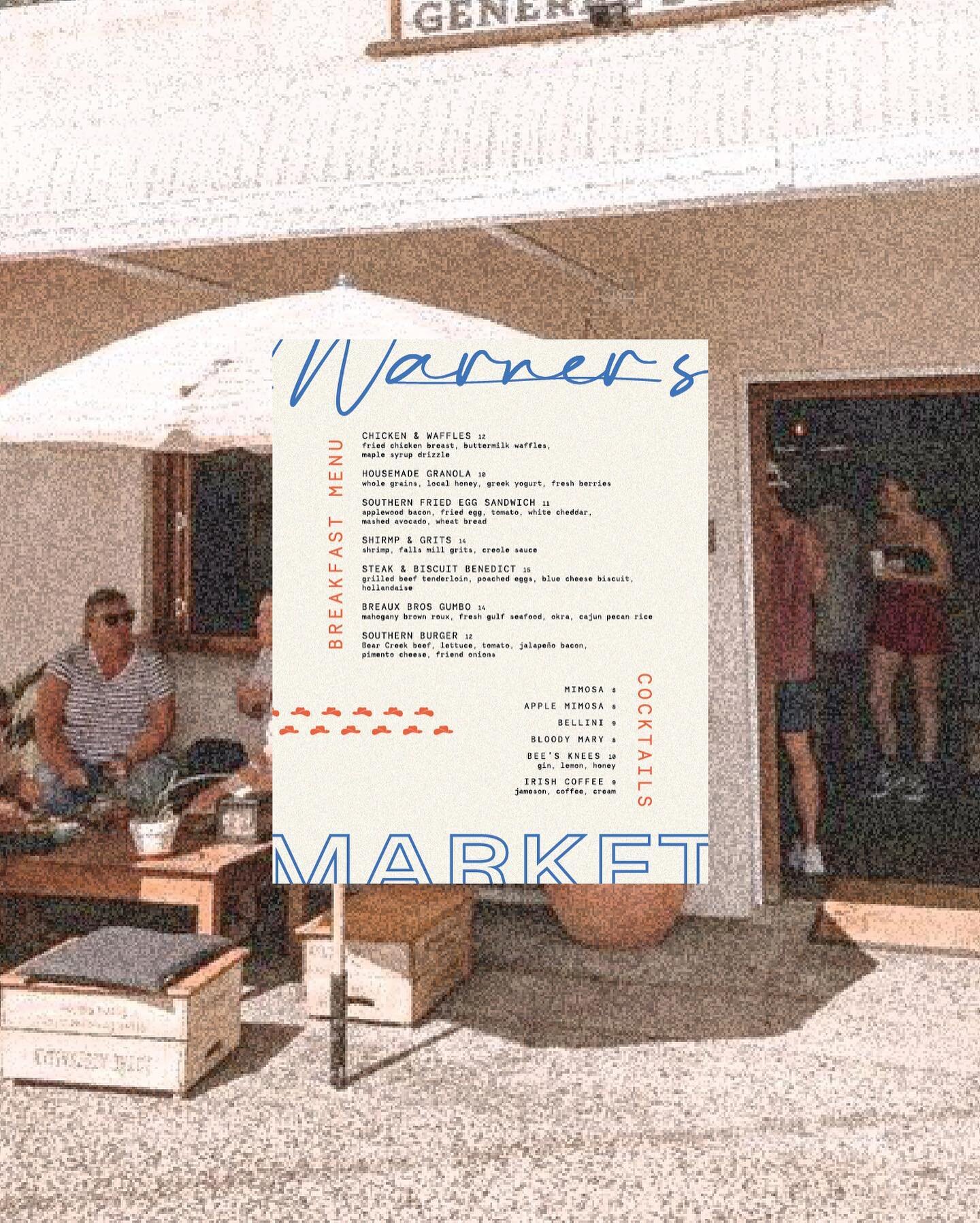 Sharing the rest of the Warner&rsquo;s Market brand - specifically the menu for their Southern Breakfast fare plus a taste of social media. Restaurants are my bread &amp; butter (pun intended 🤪) and I love getting to build out all of the pieces that