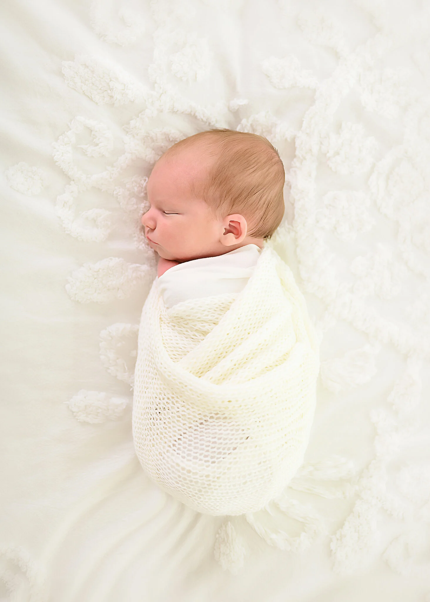 Newborn magic photography Brisbane. Boy in white.