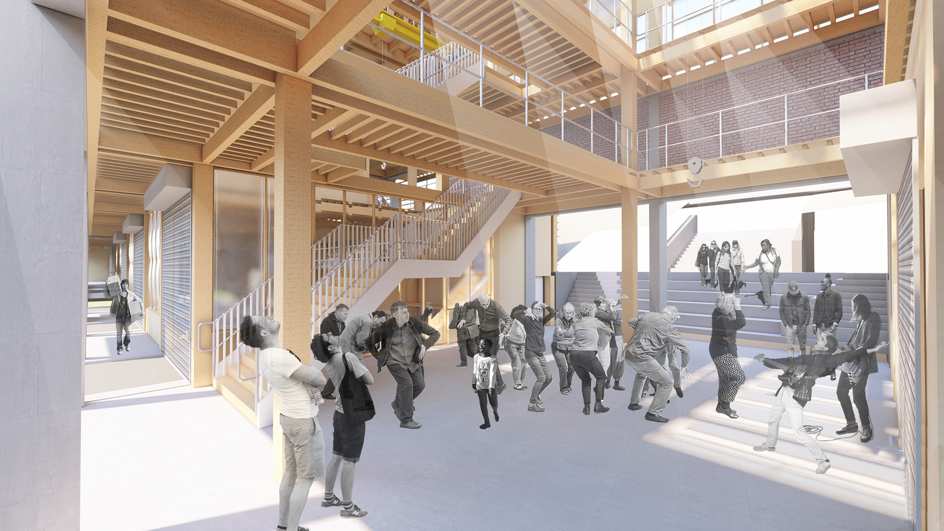 The foyer on the weekend being used for community gatherings and tourism purposes