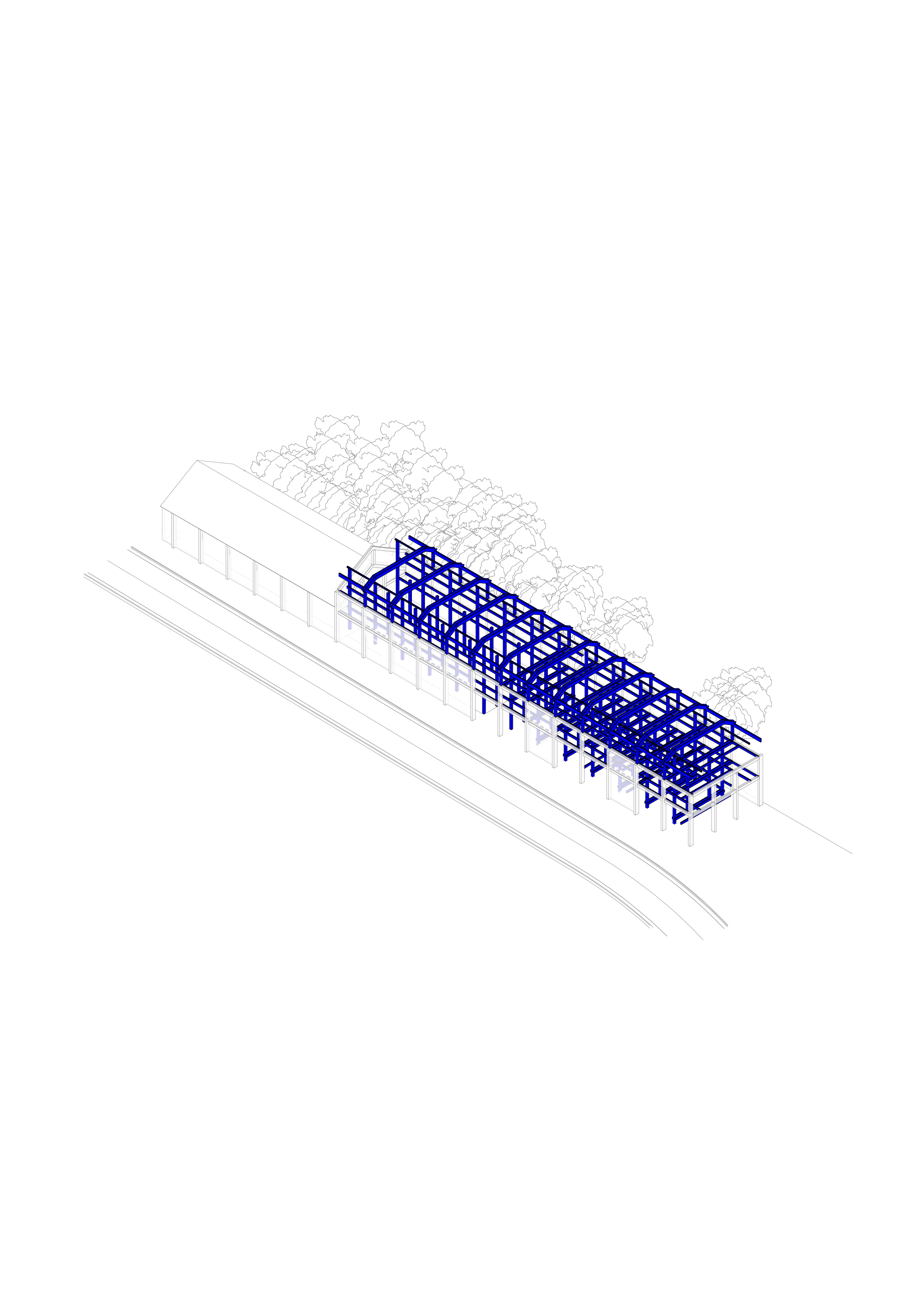 A new internal structural frame is employed