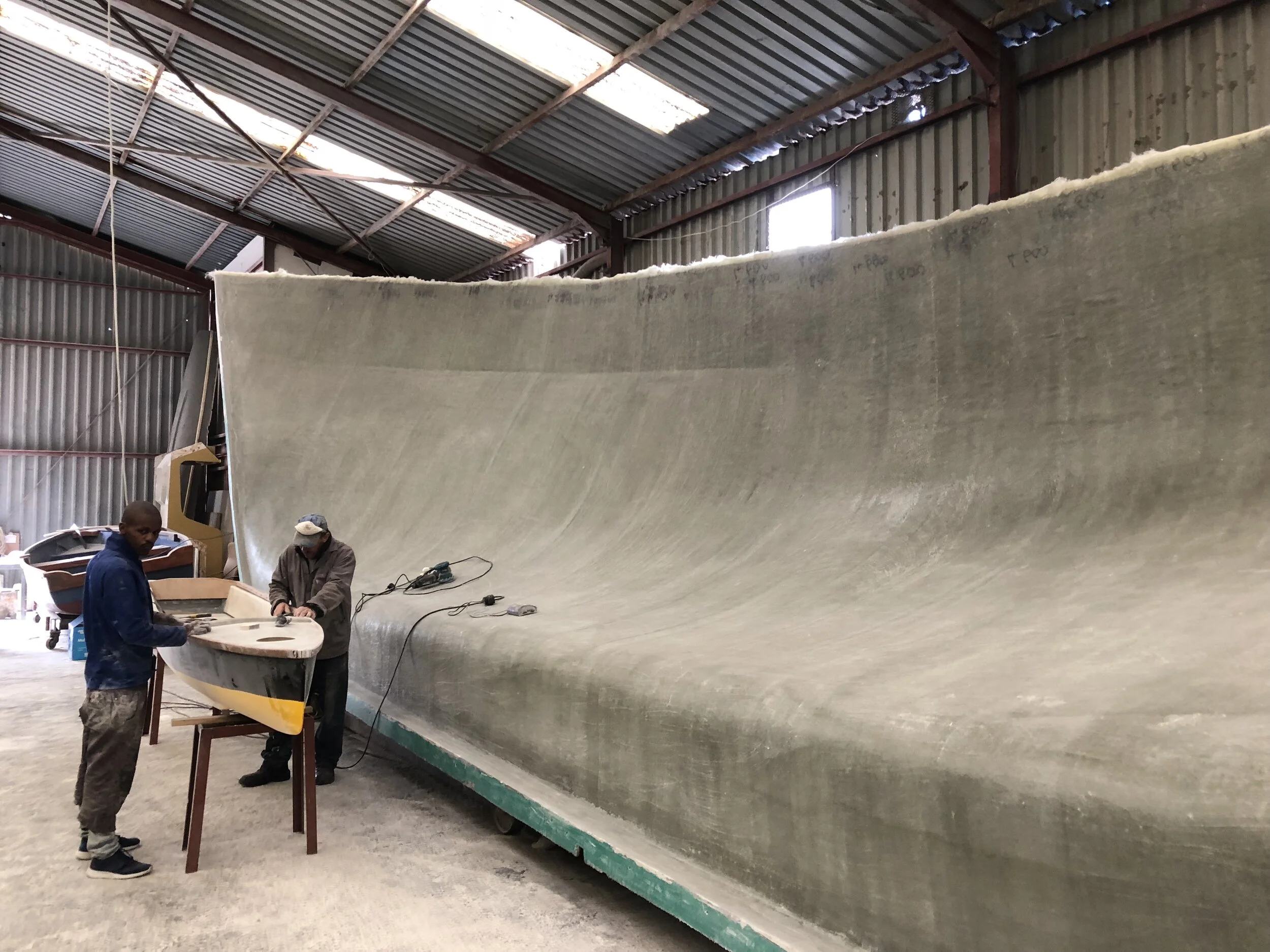 One of the hull's in Keith's workshop