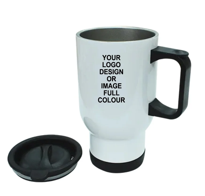 STEEL WHITE TRAVEL MUG — DIOMYX.co.uk