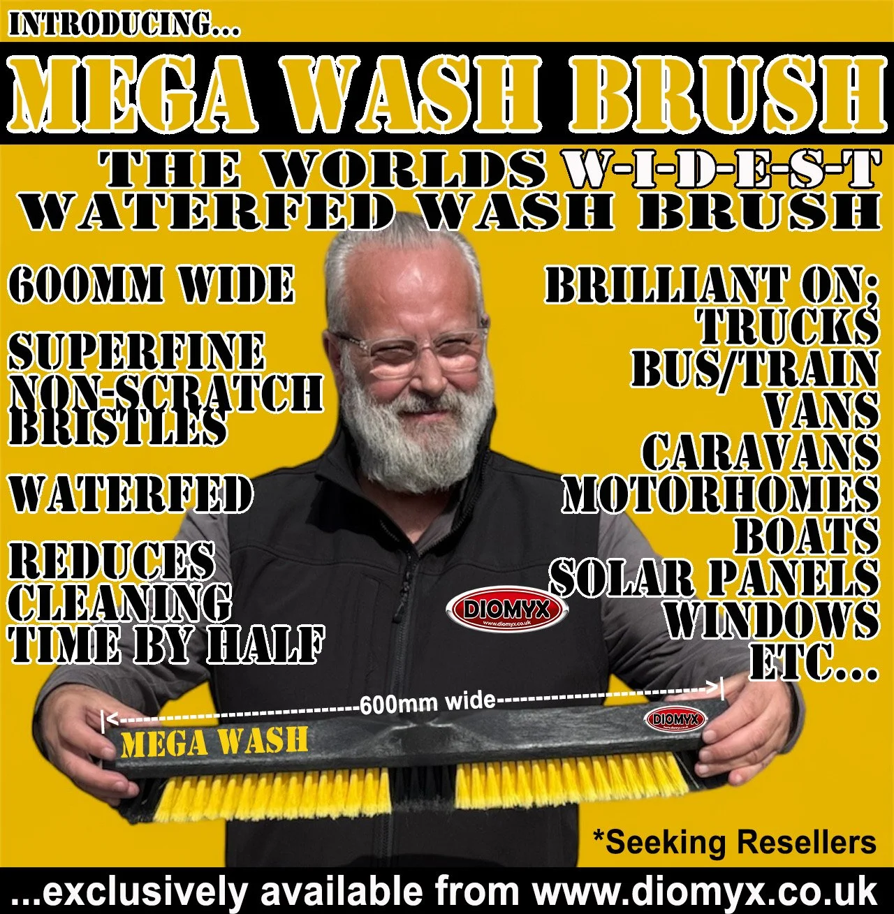 **EXCLUSIVE** DIOMYX MEGA WASH Brush Head 600mm
