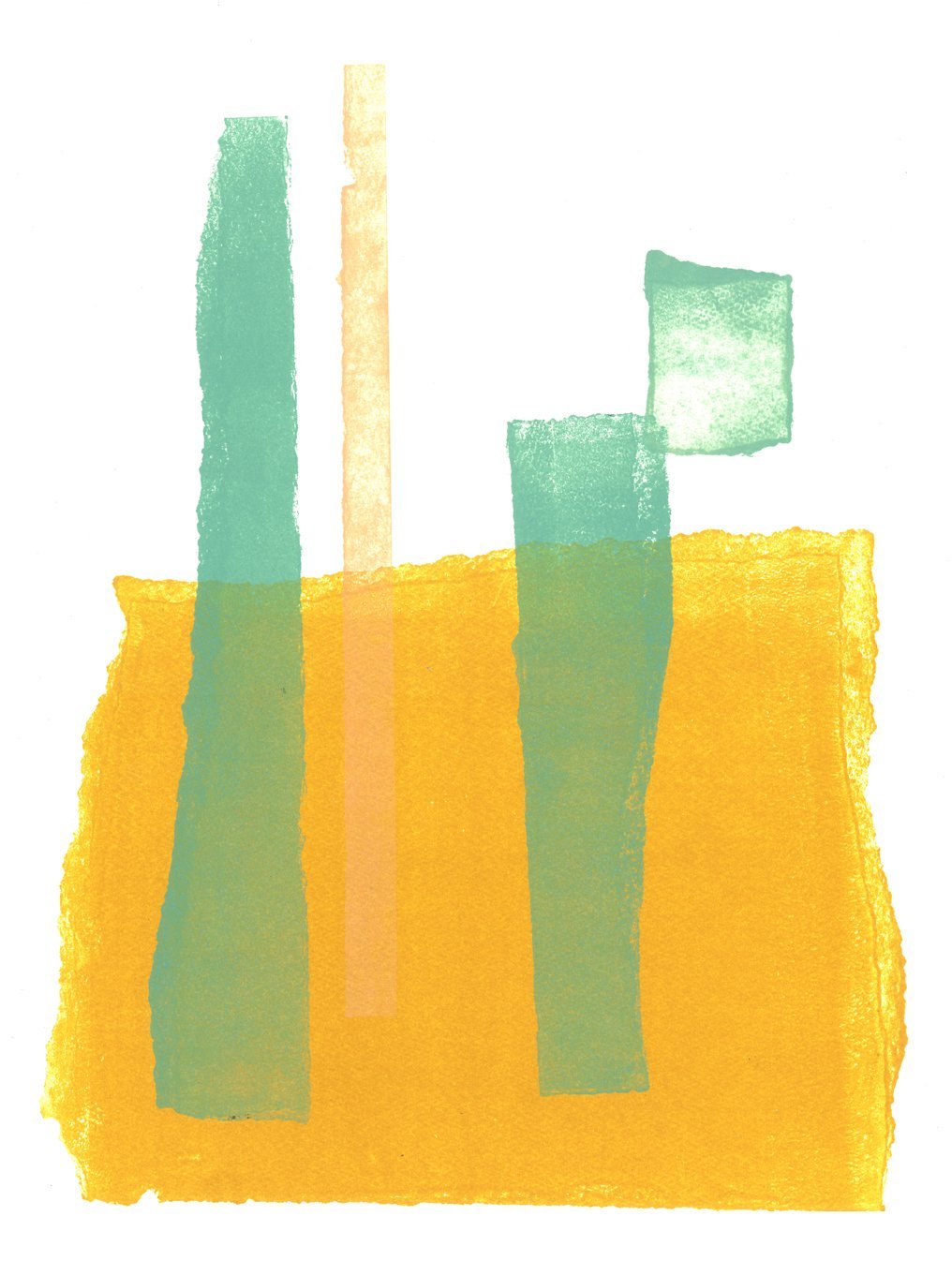   ABSTRACT YELLOW 2                                                                                      Monoprint   - BUY ME -   - CLICK TO VIEW ABSTRACT COLLECTION -    