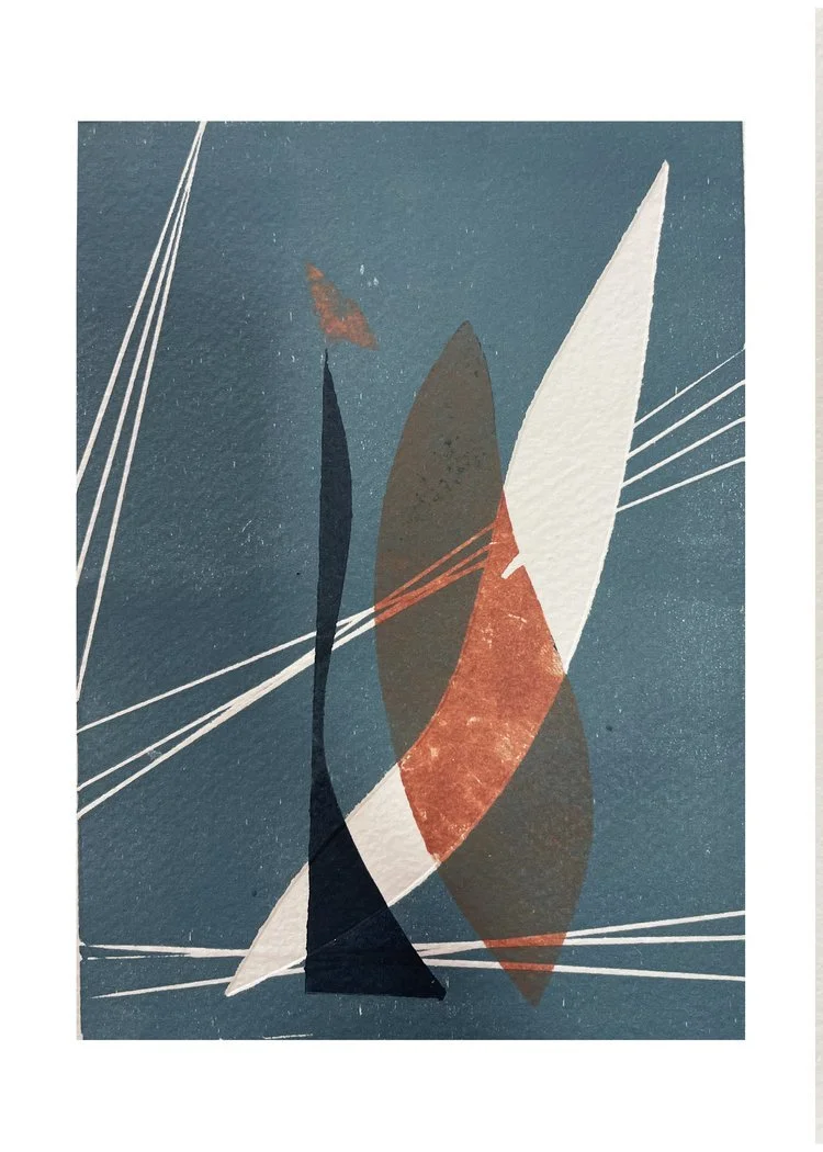 Abstract Blue 2 Print