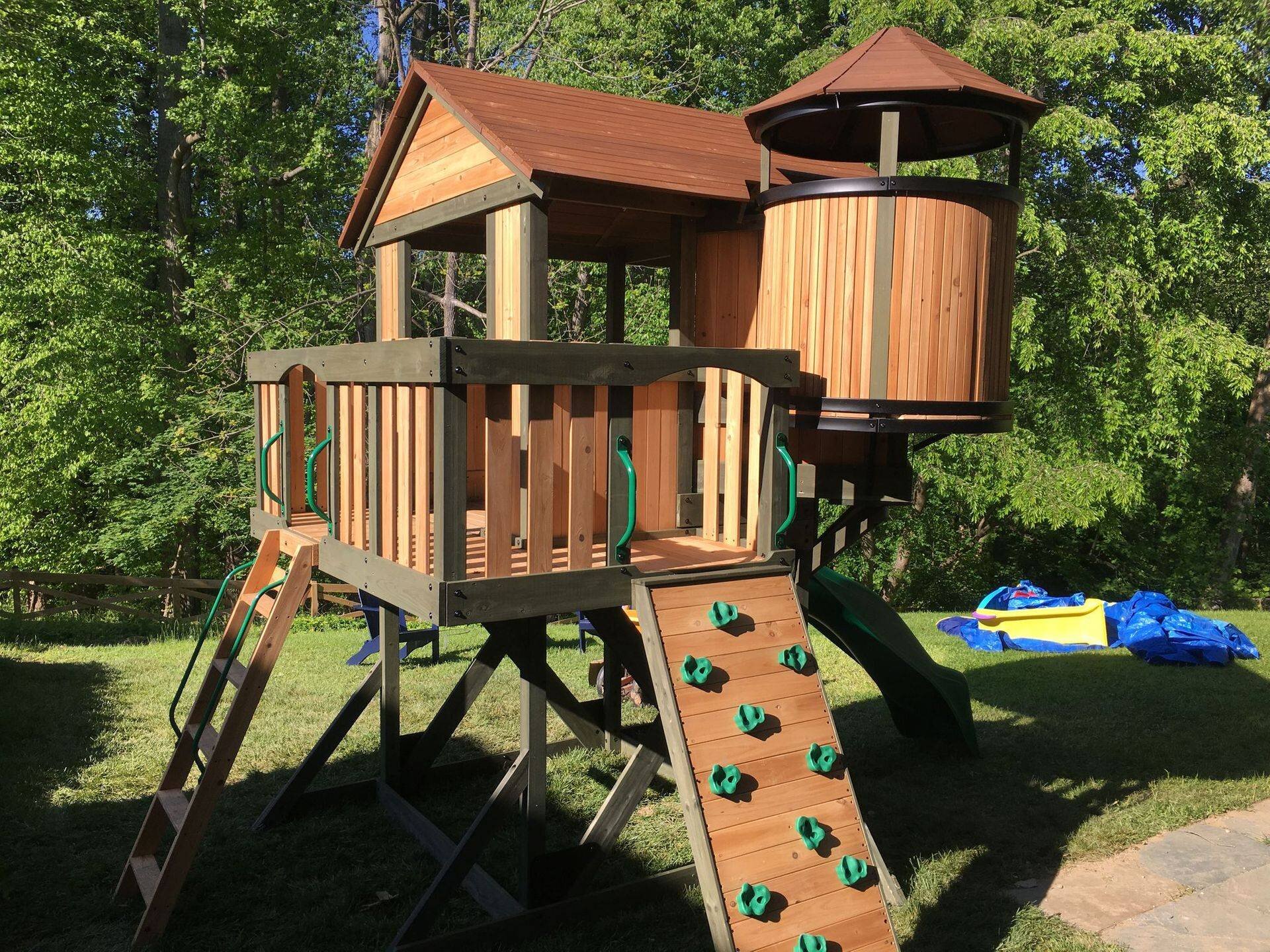 cedar cove wooden swing set