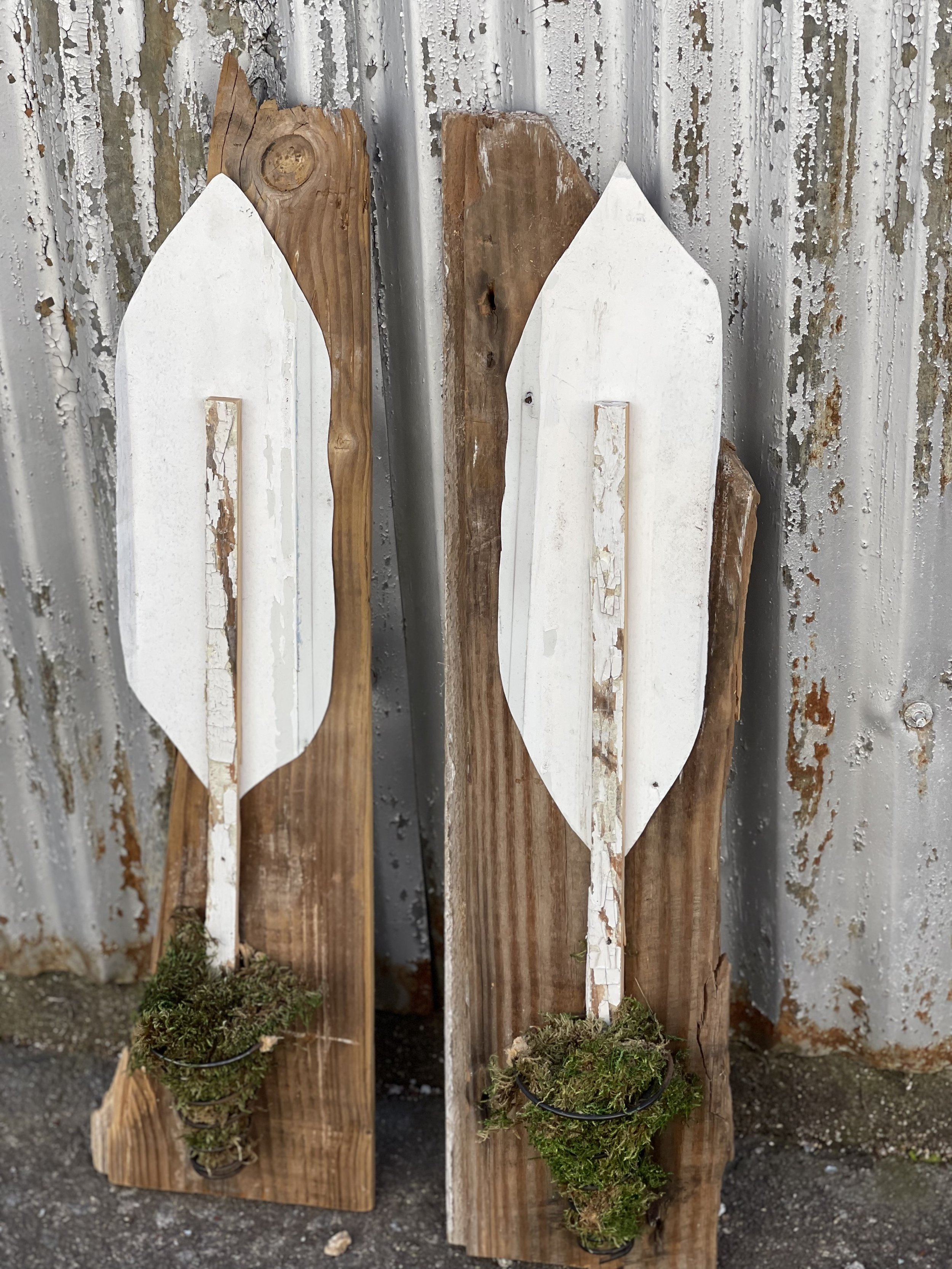 Small Set of 2: $75 (28"h x 7.5"w) // Large Set of 2 : $100 (35.5"h x 7.5"w)