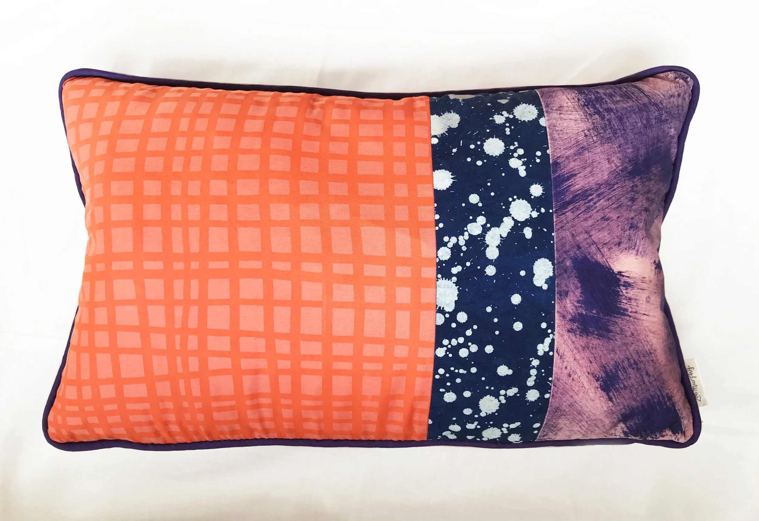 orange rectangle cushion