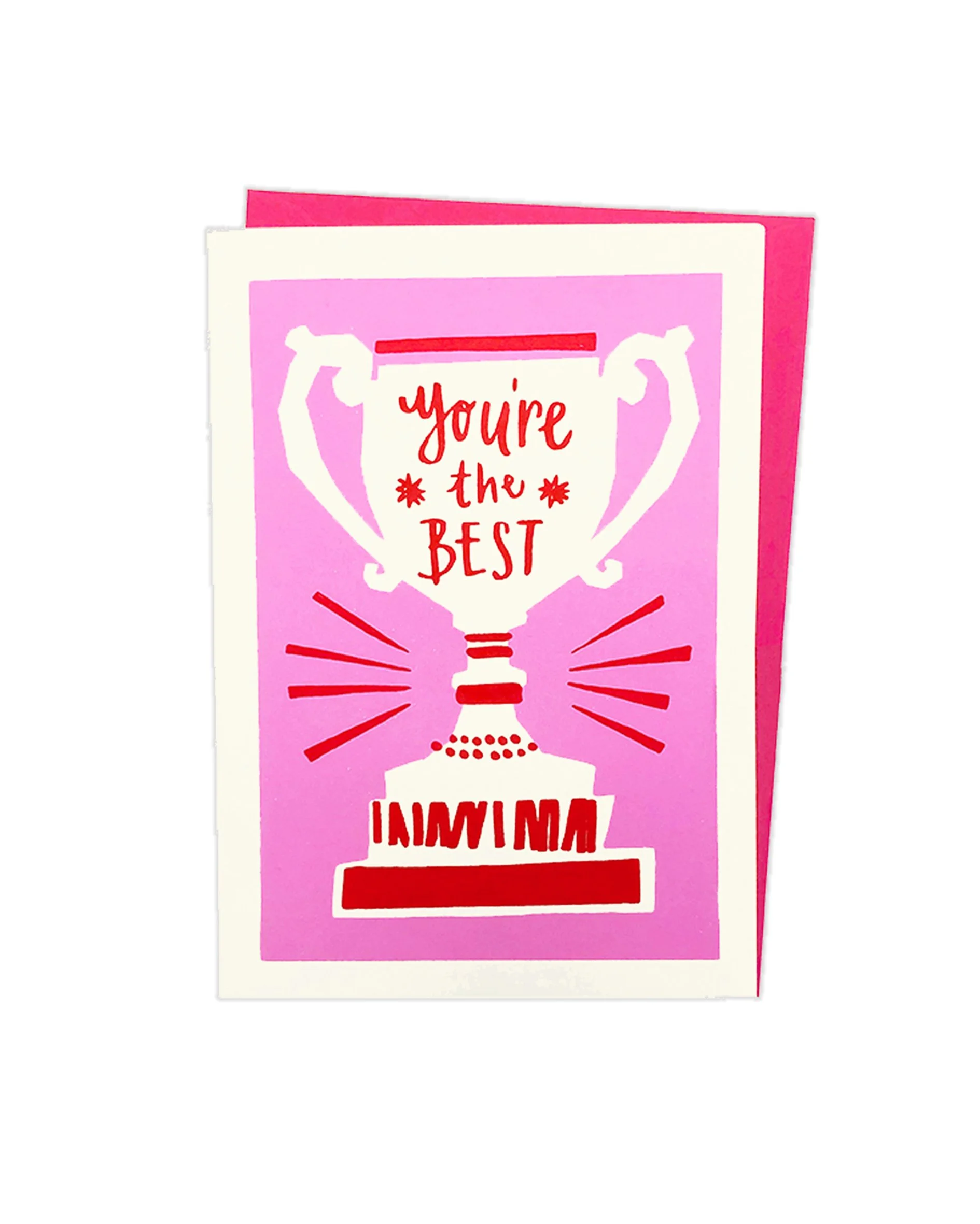 The Best - Screen printed greeting card