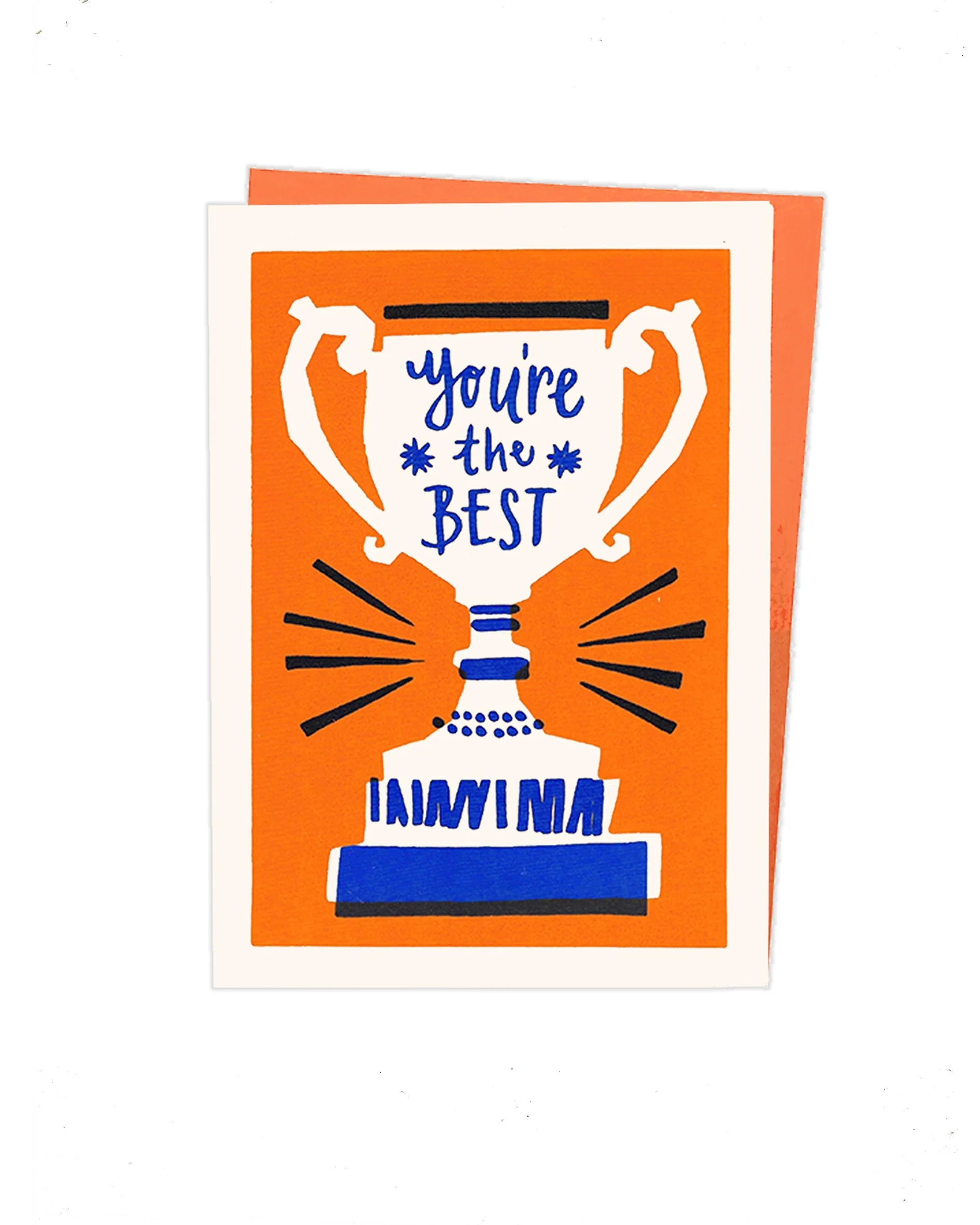 Zoe Murphy screen printed cards - Trophy in orange.jpg