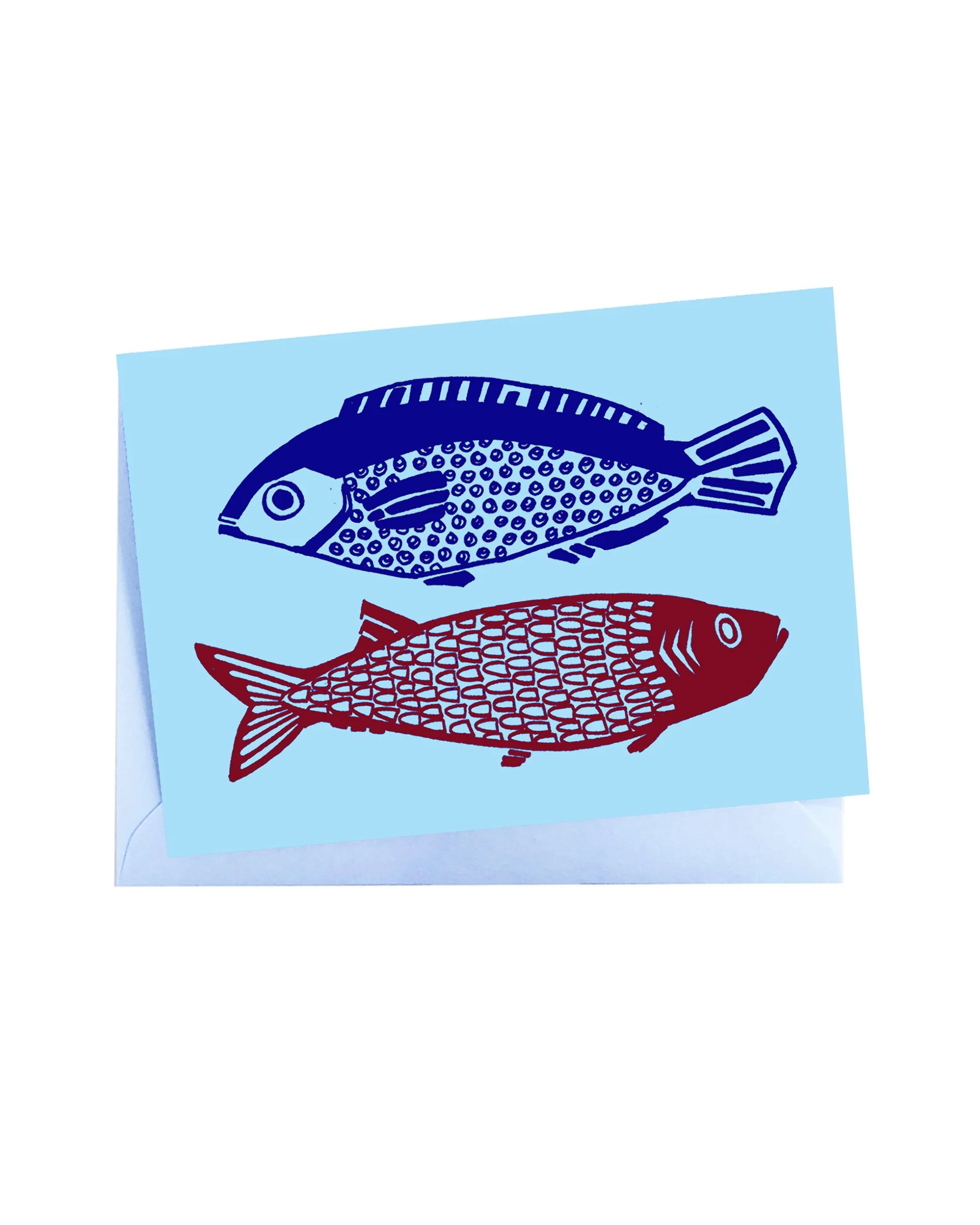Zoe Murphy screen printed cards - Fishes in blue.jpg