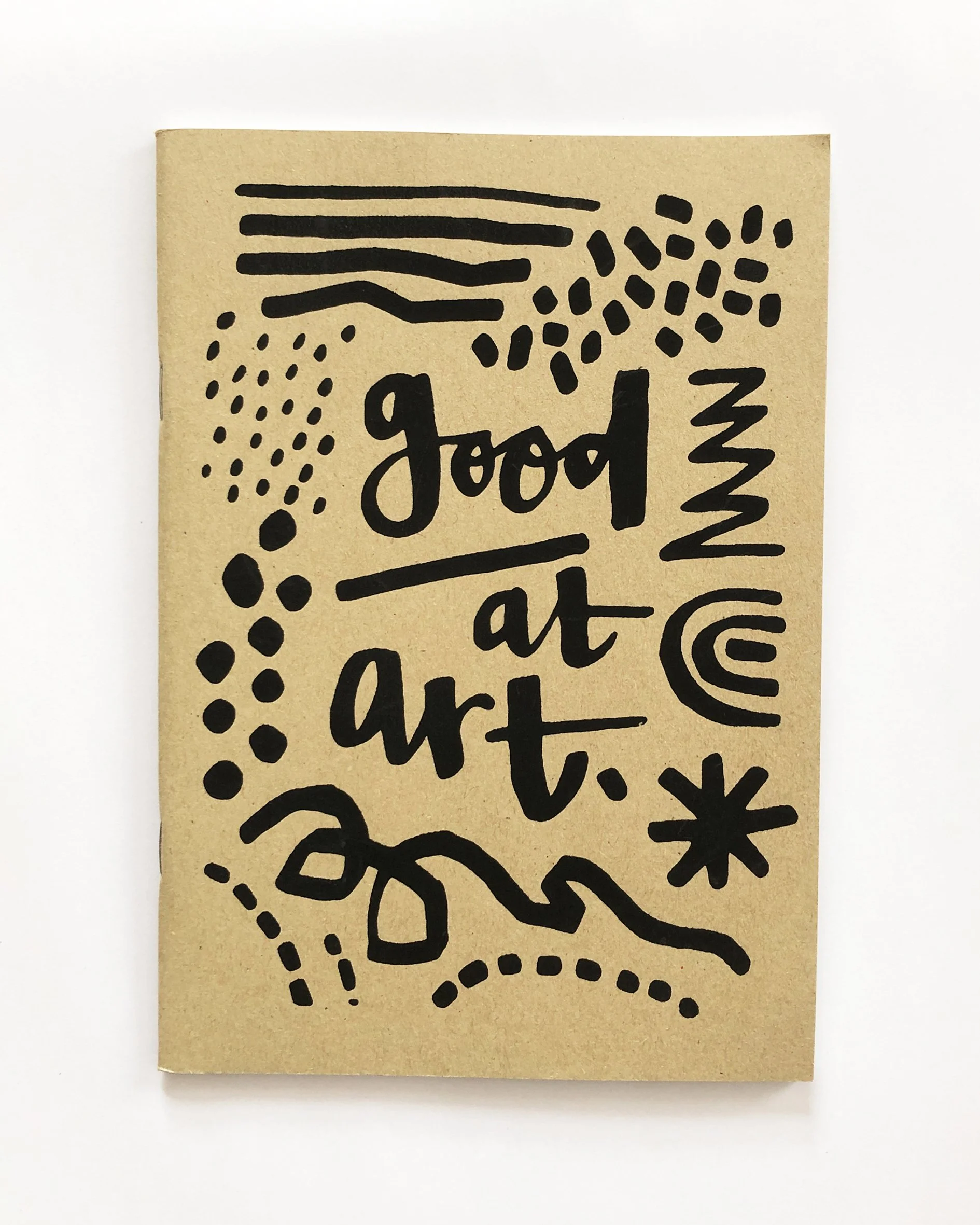 Good At Art - A5 Screen Printed Sketchbook in Kraft