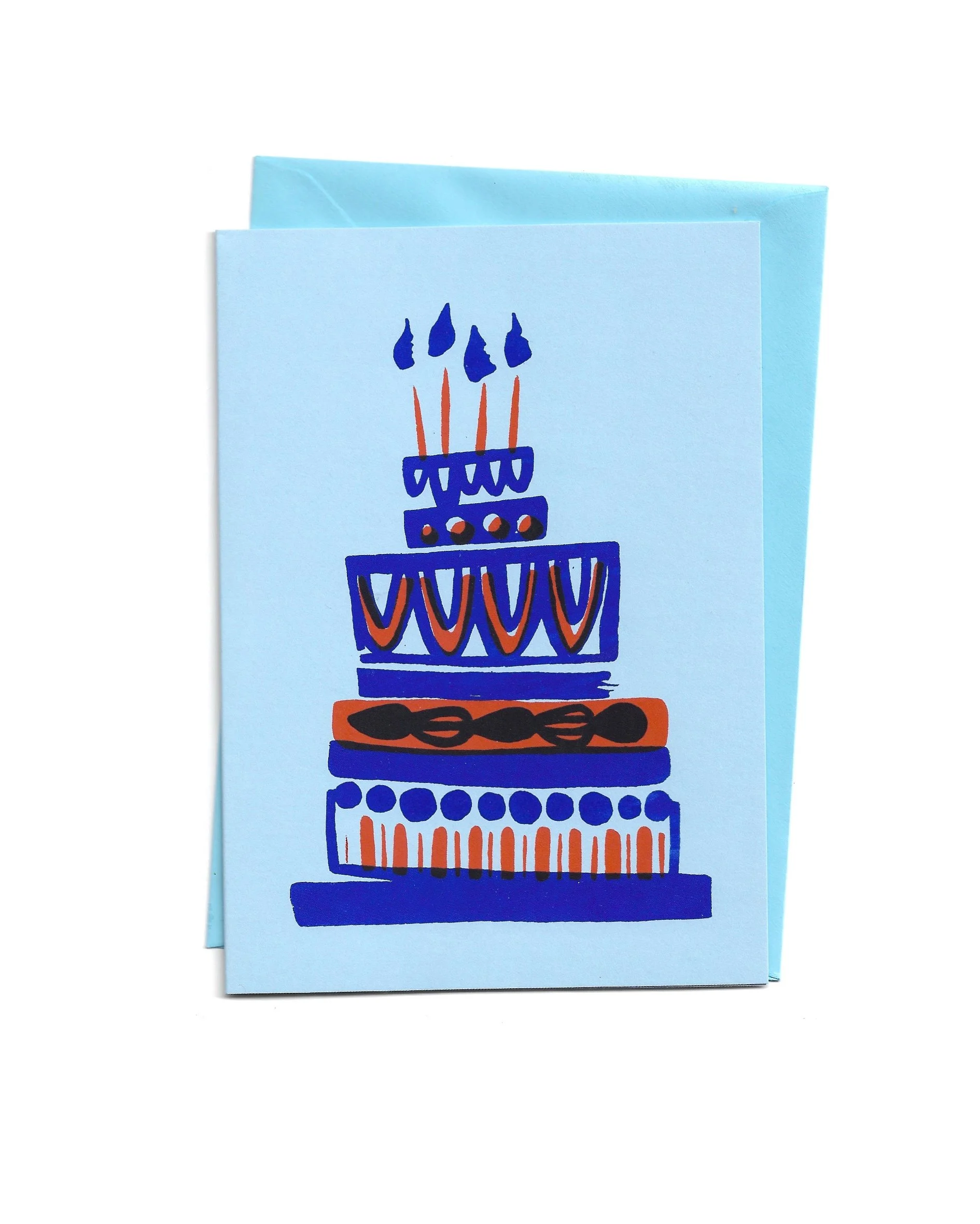 Zoe Murphy screen printed cards - Cake in blue.jpg