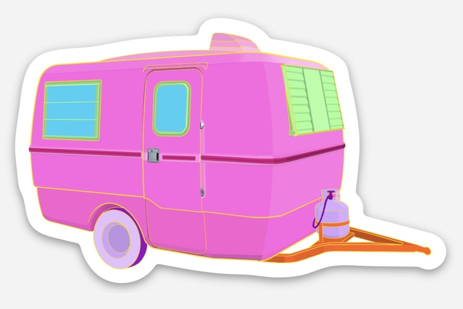 Trillium camper (magnet)