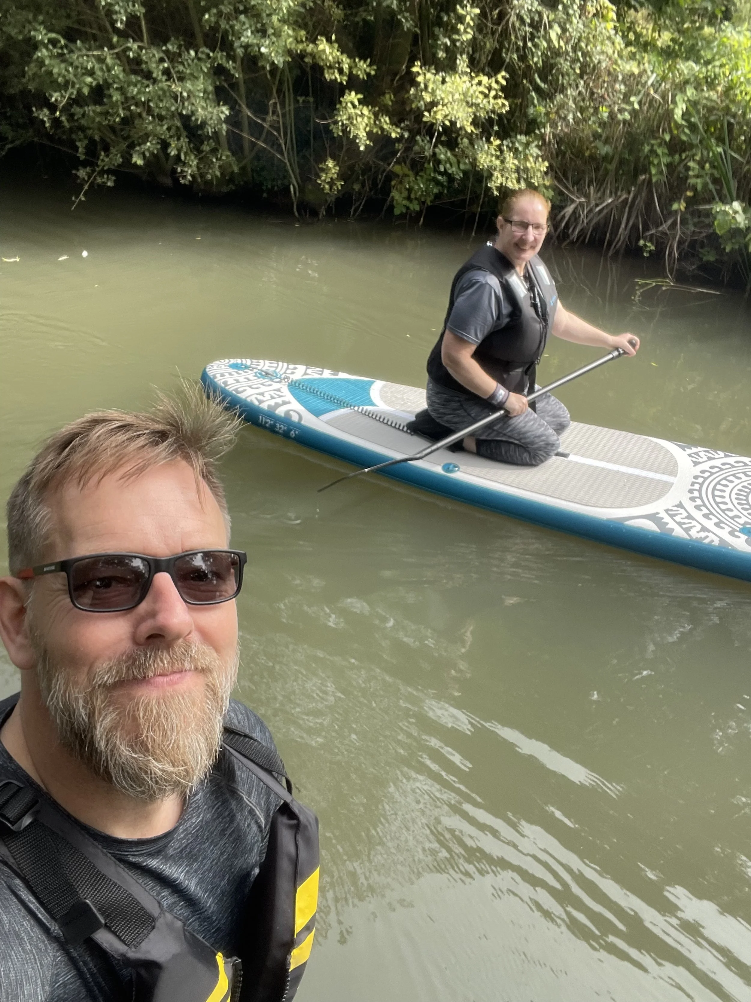 Paddle bording on the canal in Odiham