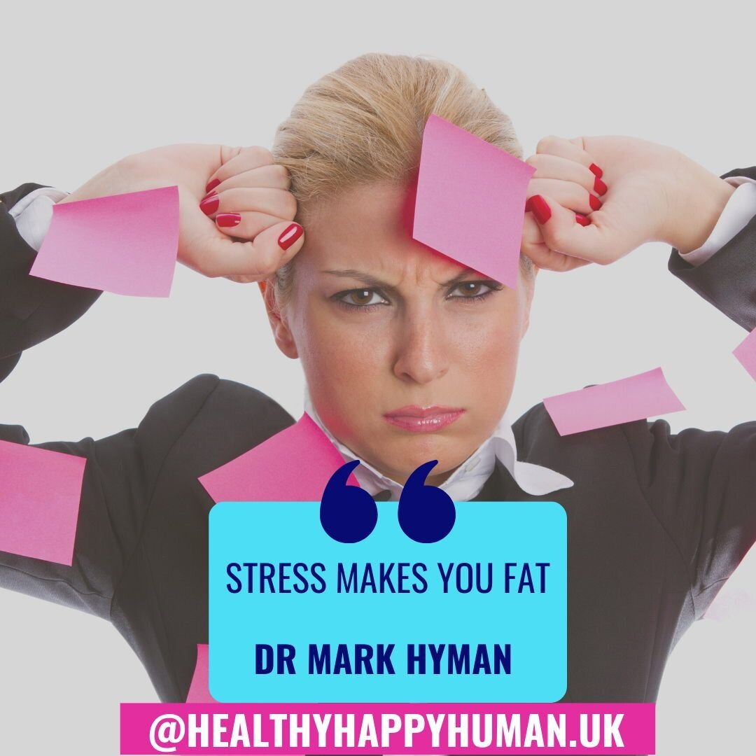 &quot;Stress makes you fat&quot; ⁣
⁣
~ Dr Mark Hyman @drmarkhyman⁣
⁣
Scary quote but true. Here is also what Dr Hyman has to say:⁣
⁣
&quot;When you&rsquo;re stressed, your adrenal glands release hormones like adrenaline and cortisol that flood your s