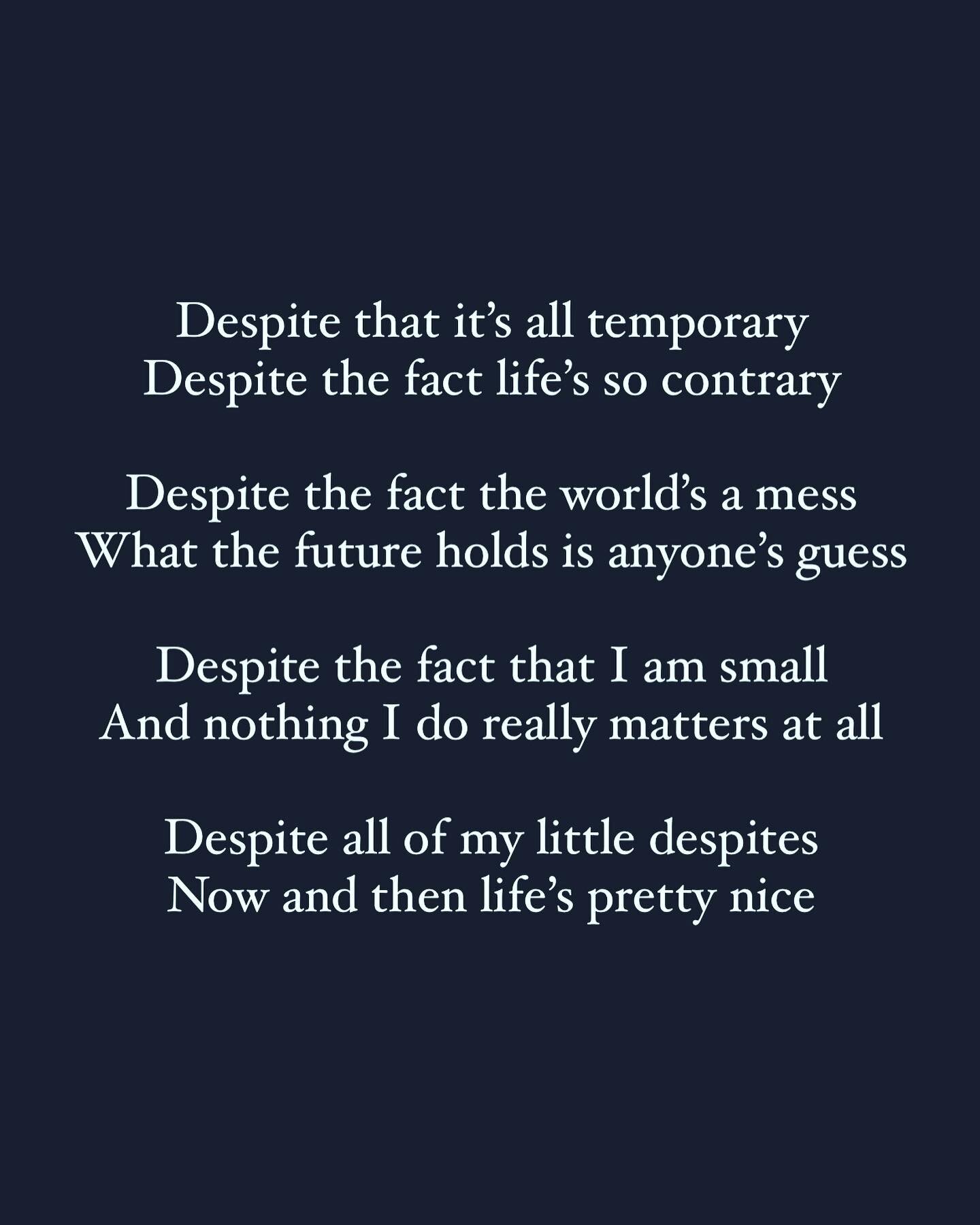 Despite despite despite

#poems #poem #poetry #poetsofinstagram