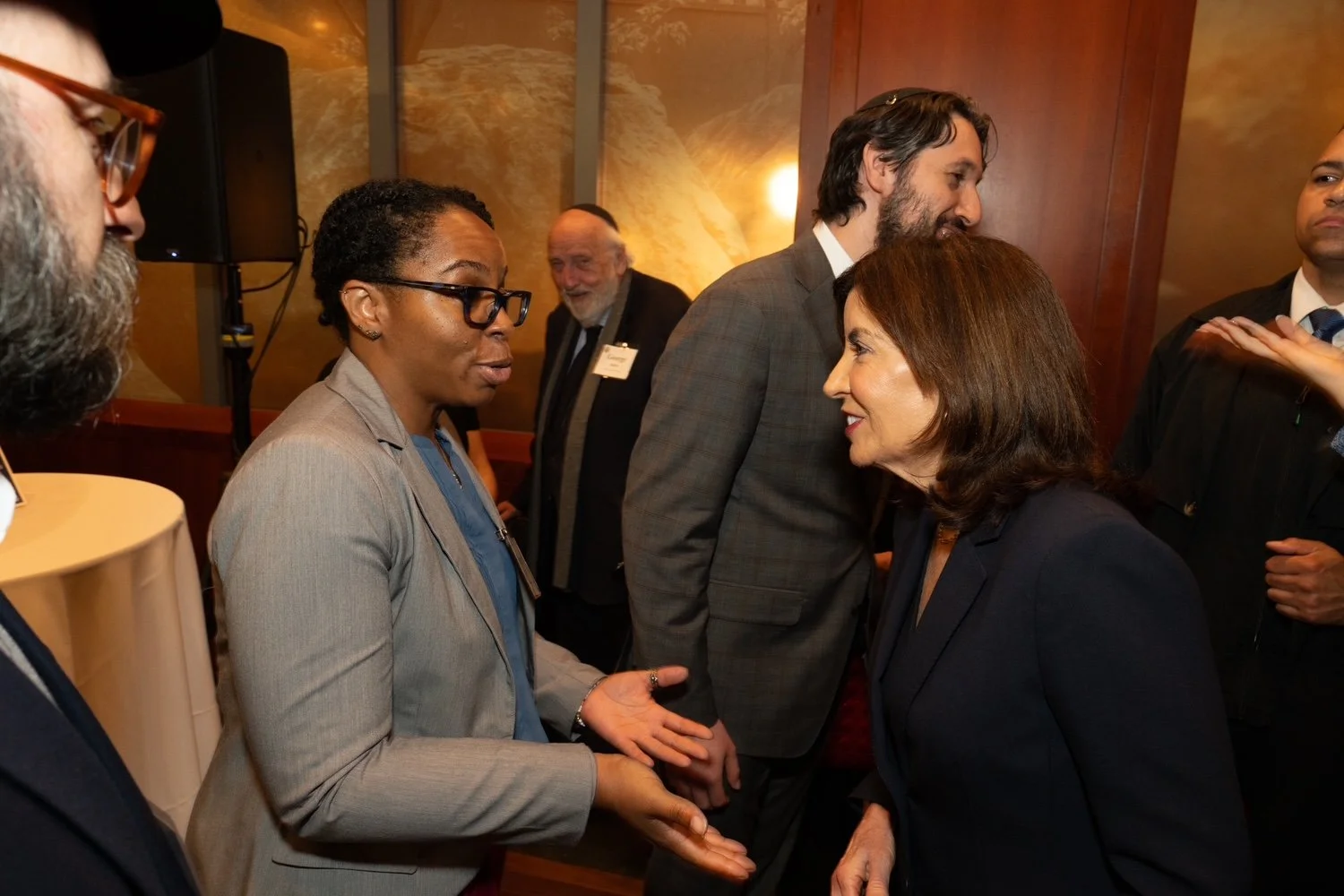 Chatting with Governor Hochul at her Jewish American Heritage Month event