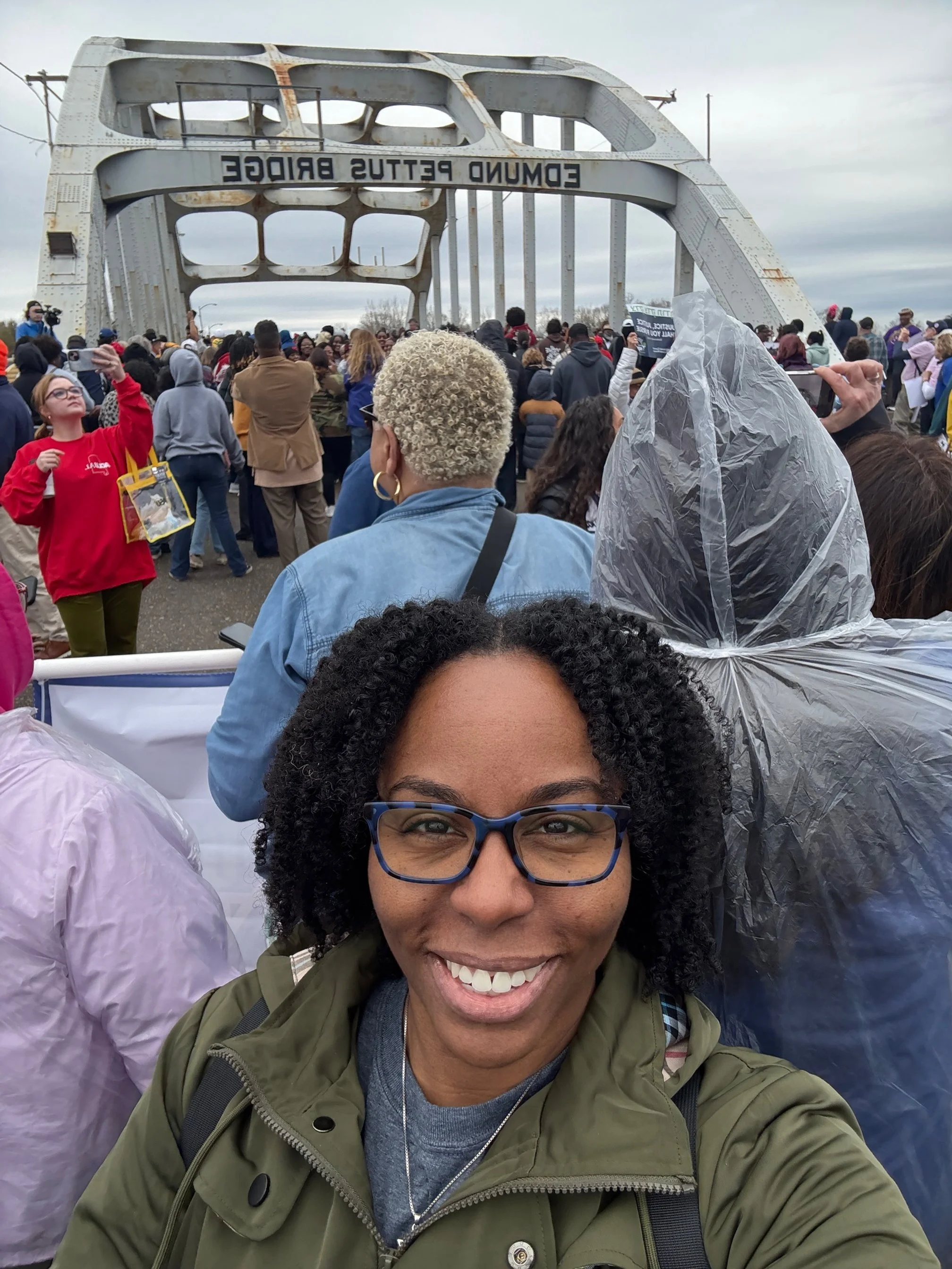 Marching across the Pettus Bridge with NCJW for the 60th Anniversary of Bloody Sunday