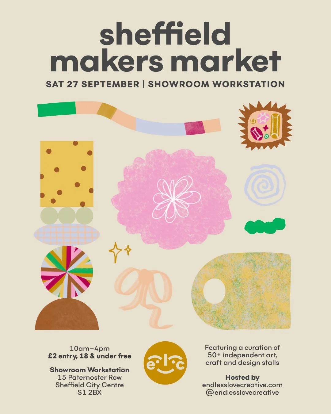 ⭐ SHEFFIELD TOMORROW 27TH SEPTEMBER ⭐

I have SOOOO been looking forward to this one!

I'll be at Showroom Workstation @showroom_cinema in the city centre with the marvellous @endlesslovecreative at their Sheffield Makers Market 10am - 4pm tomorrow.
