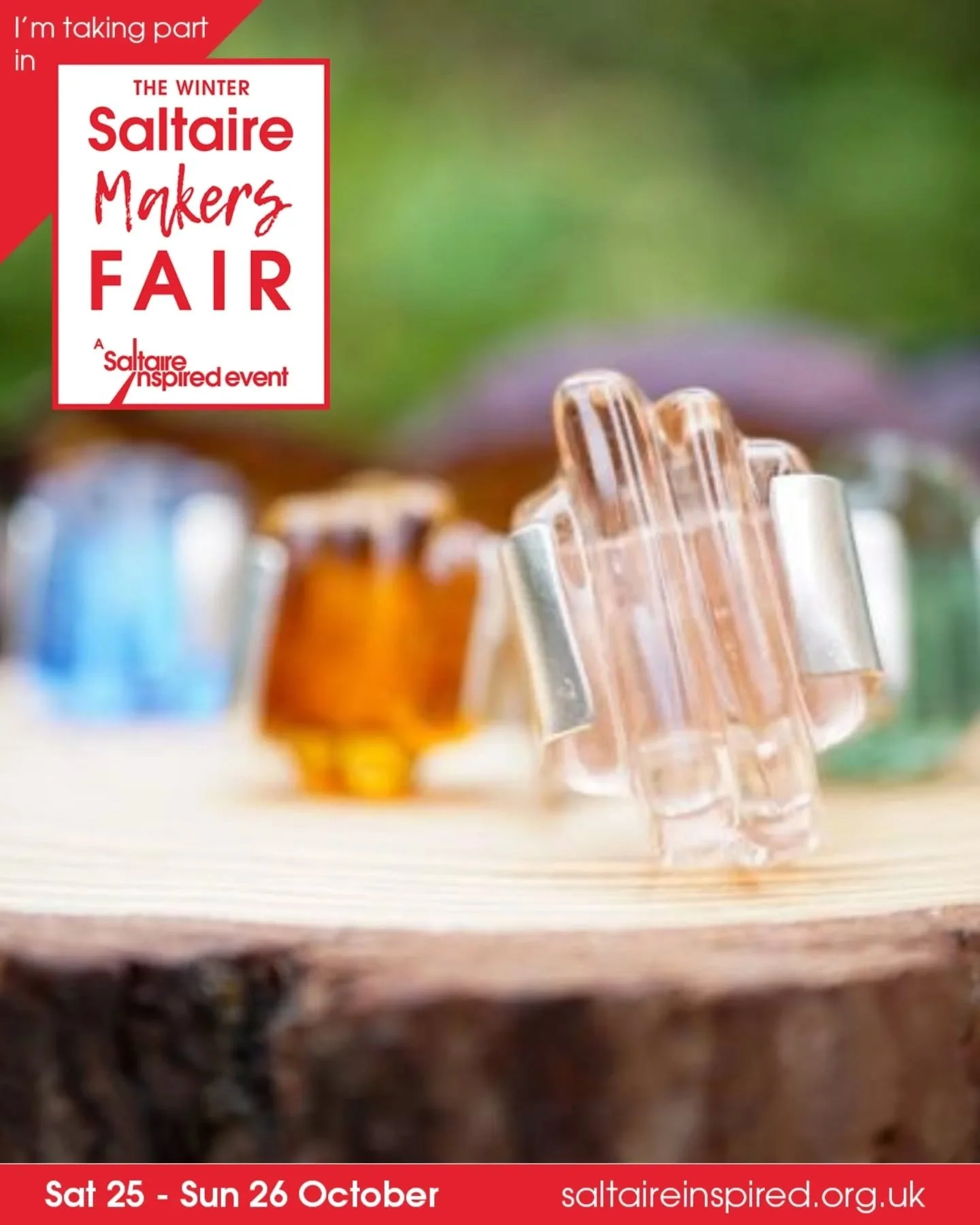 So much love for these rings today @saltaireinspired 🩷

Beautiful glass stones made by Emma @stoppedclockglass which I've set on a simple recycled sterling silver band.