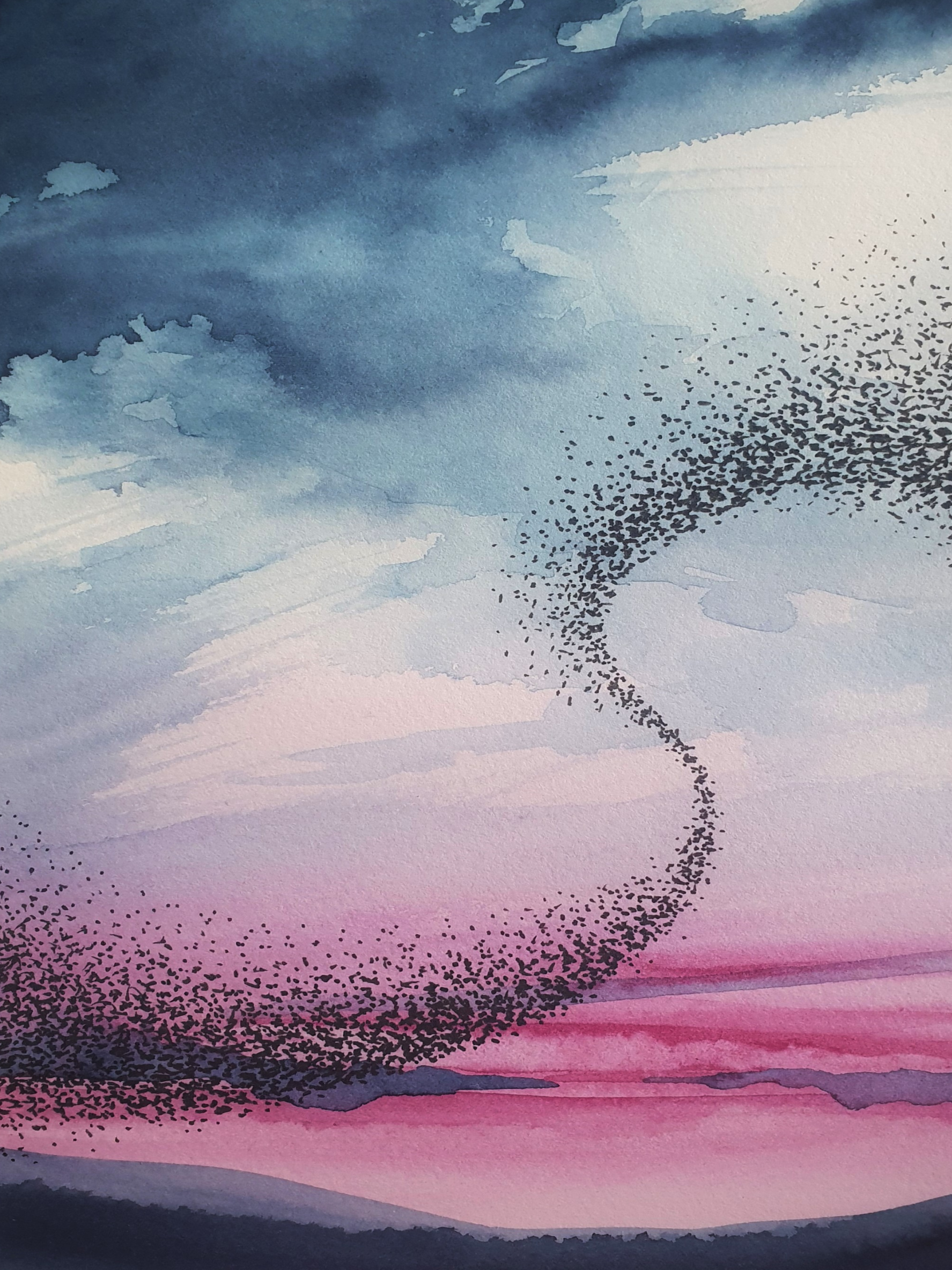 Watercolour Murmuration I