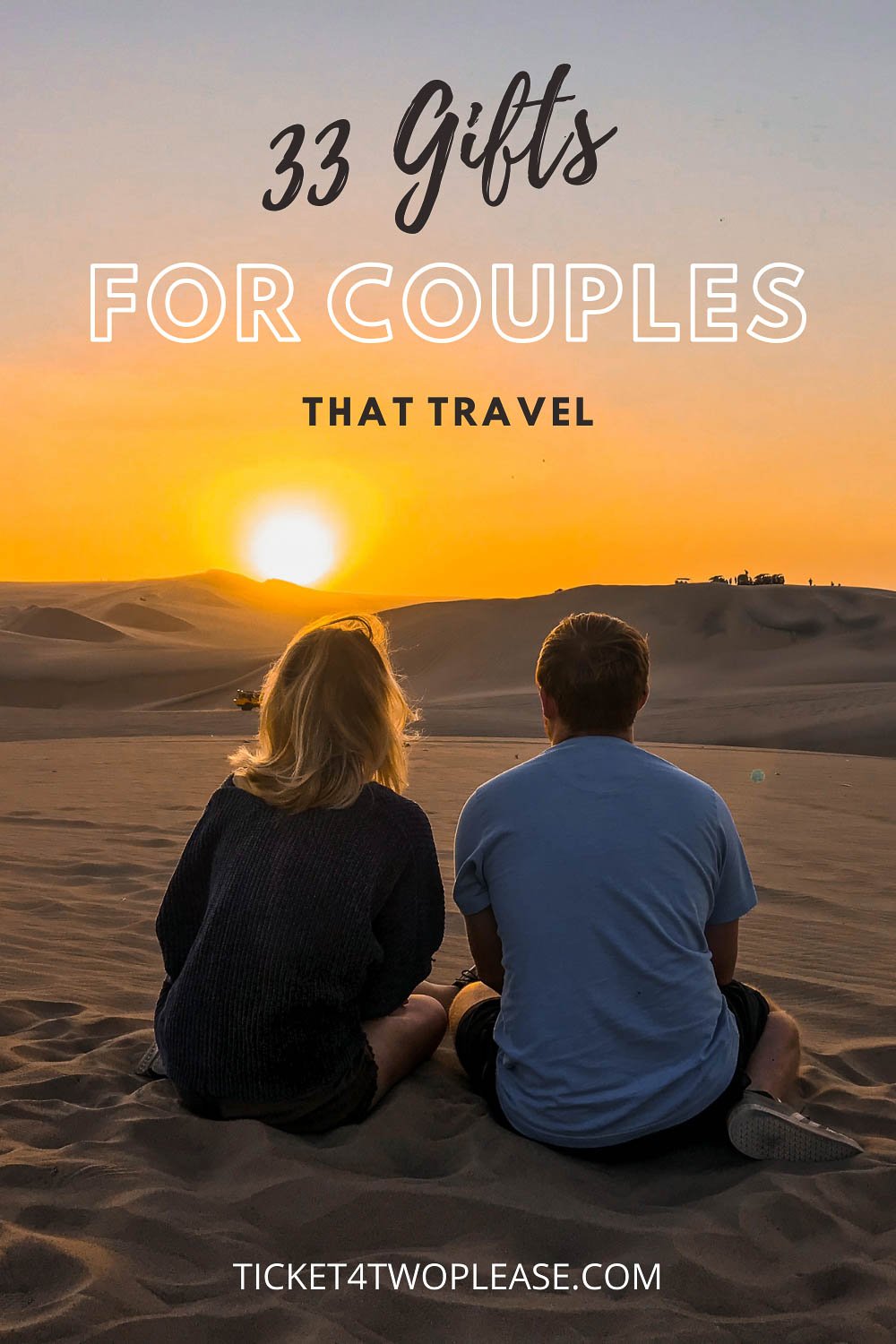 Couple staring at a sunset - gifts for couples that travel