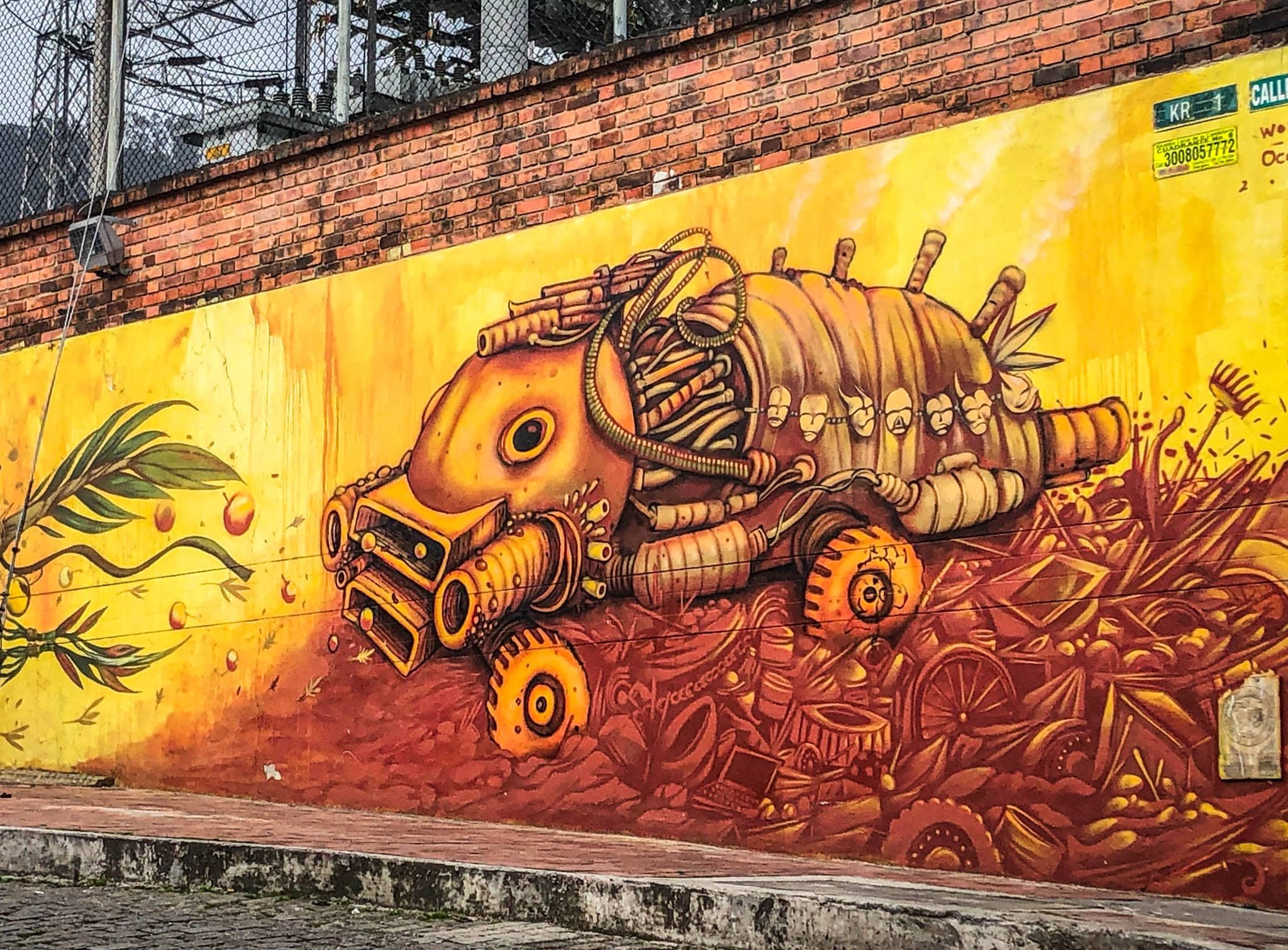 Street Art lining the walls of Bogota