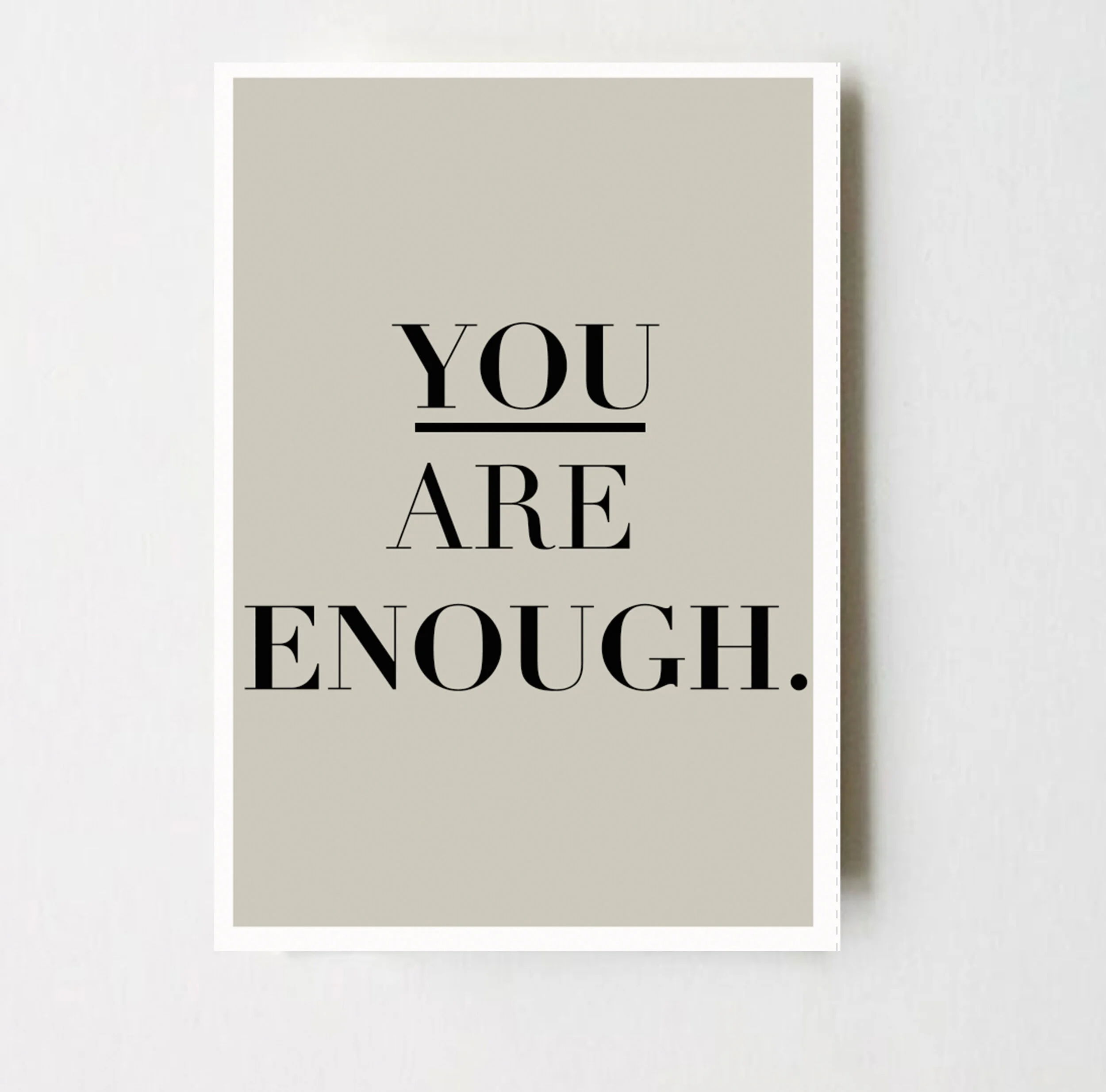 you are enough postcard