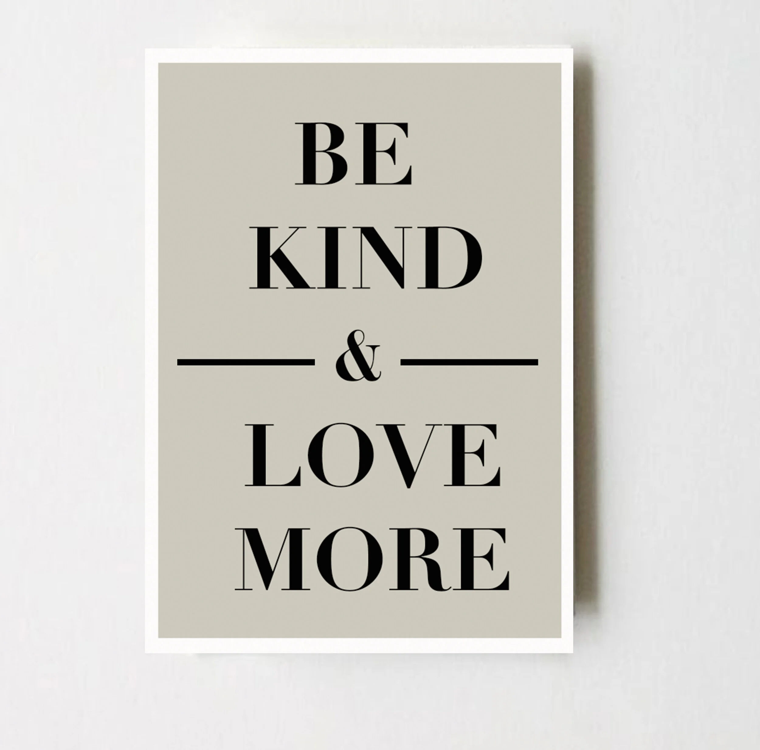 be kind and love more postcard