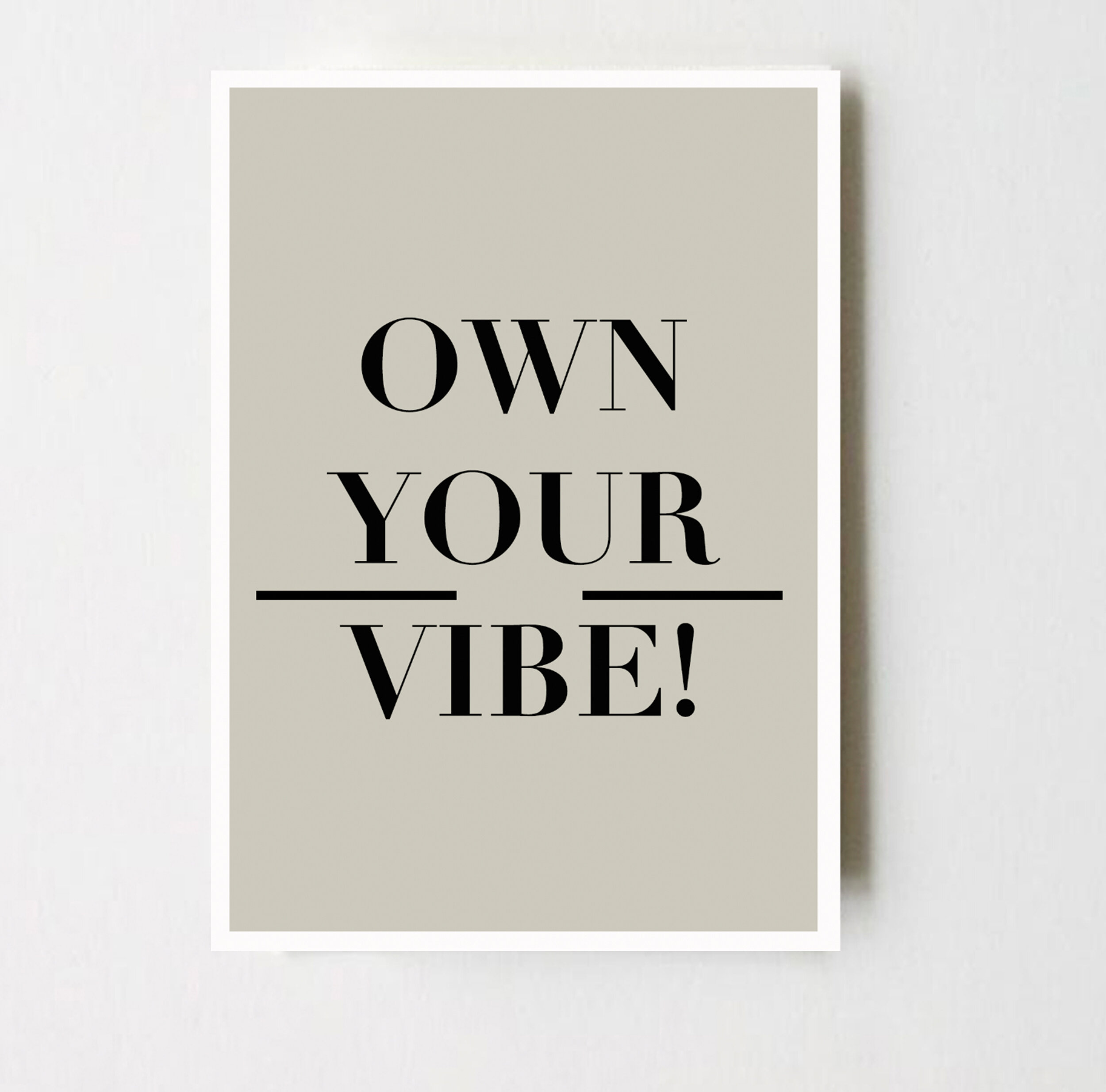 own your vibe postcard
