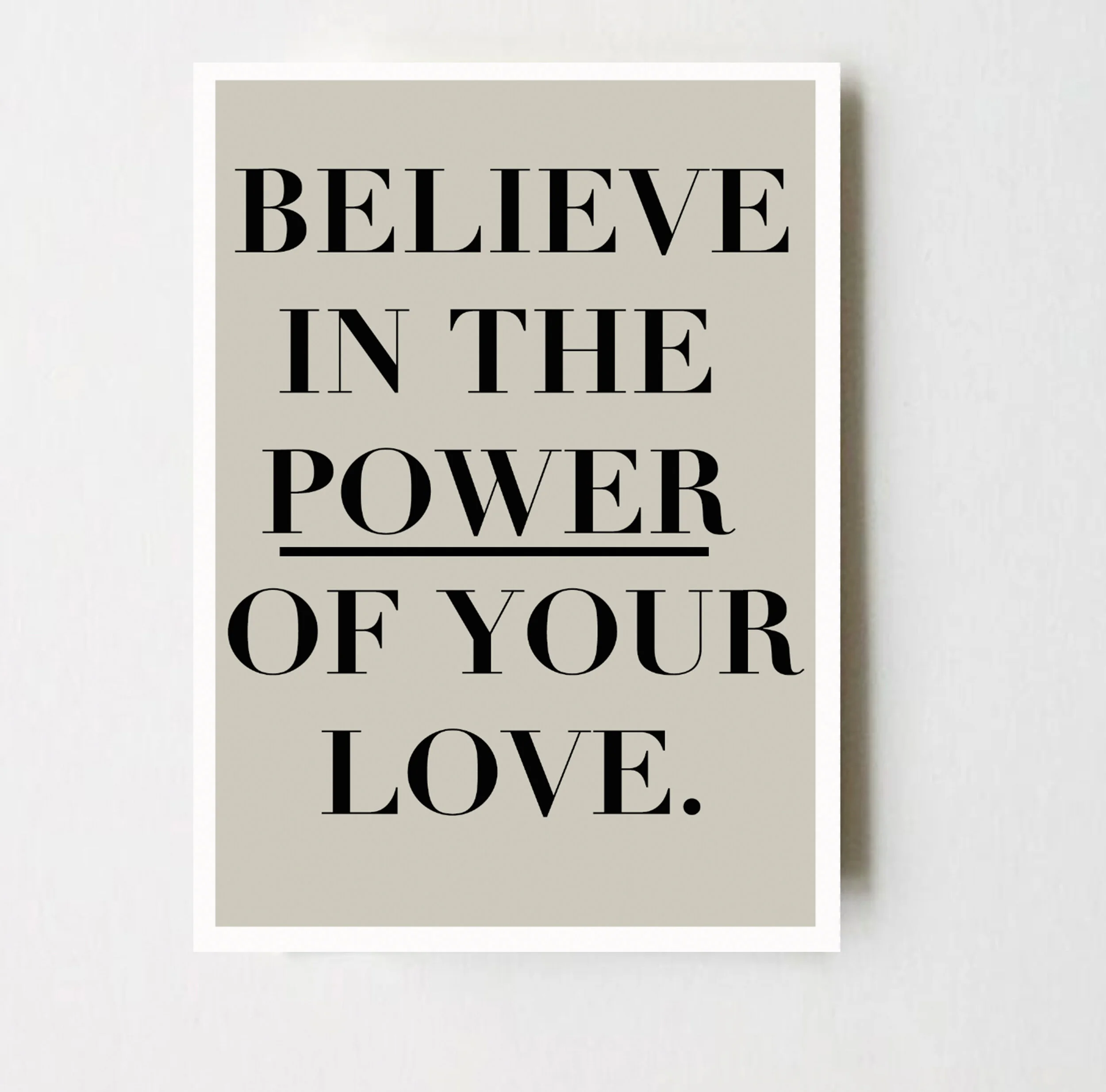 believe in the power of your love postcard