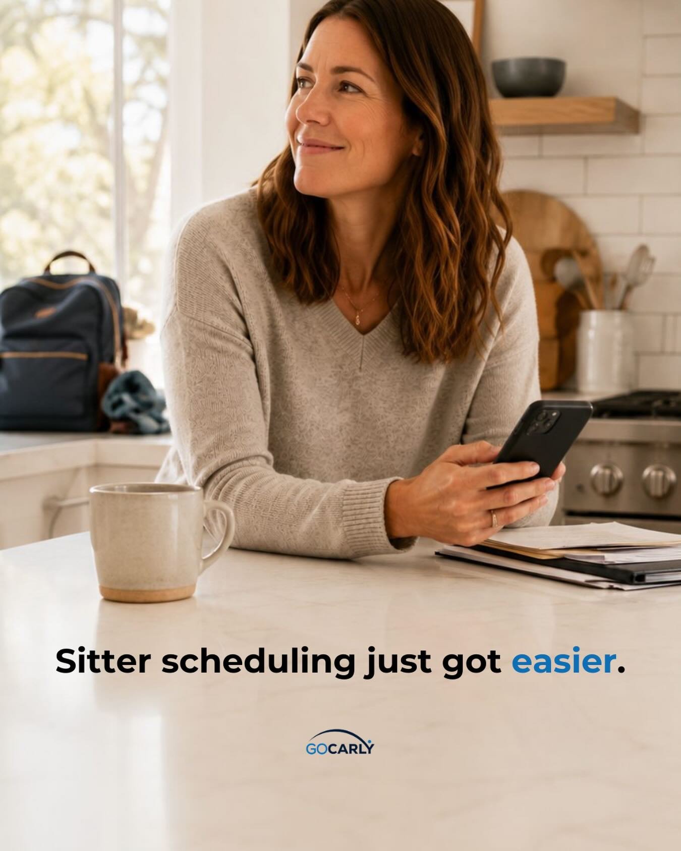 A few taps, and it&rsquo;s handled.
Pick a sitter you already trust, pick a time, done. No group texts, no scrambling. Just a little more breathing room in your day. The sitters you trust. Scheduled. #GoCarly #ParentLife #BusyMom