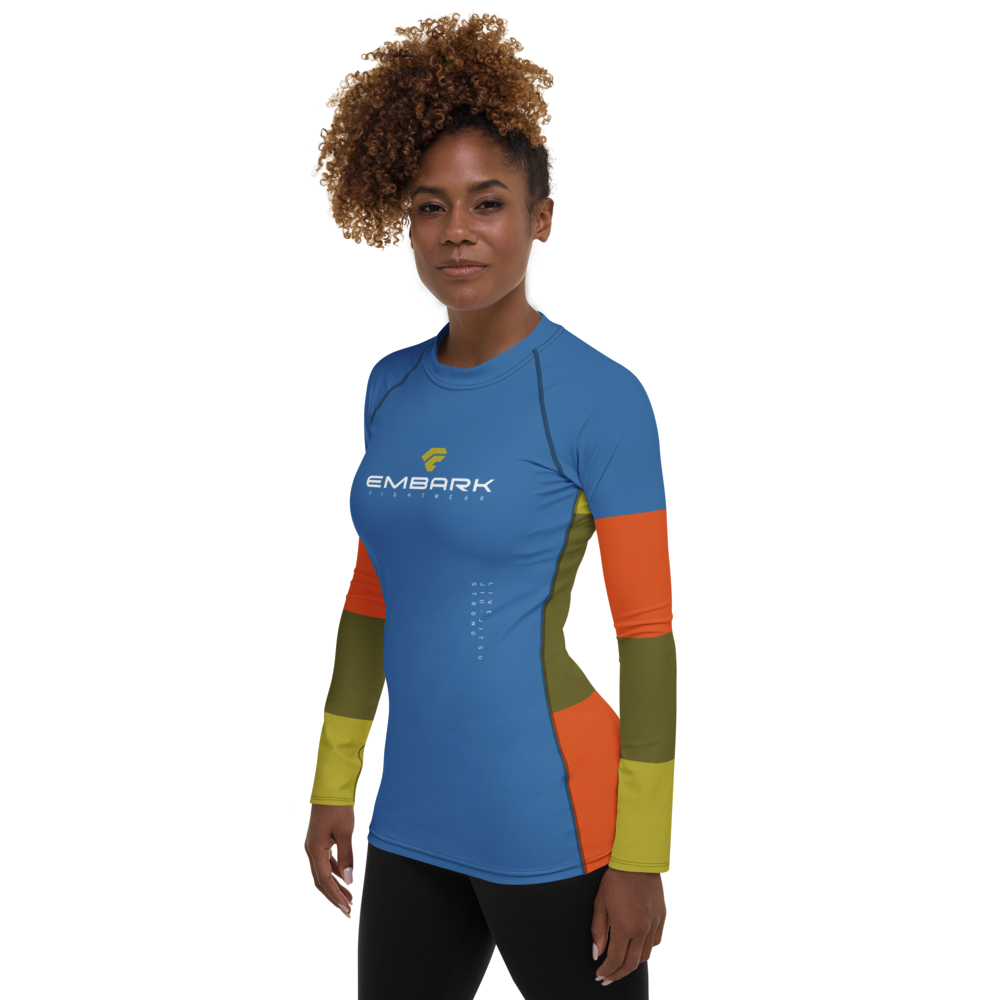 Comfortable, Vibrant Women's Rash Guard for Jiu-Jitsu — Embark