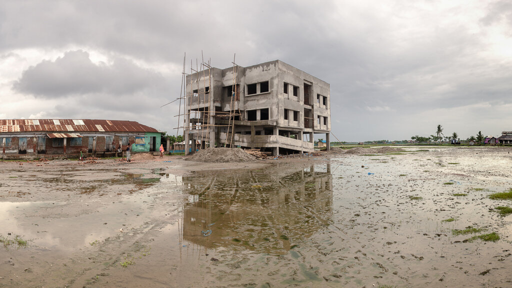 Cyclone Shelter Under Construction, Koyra