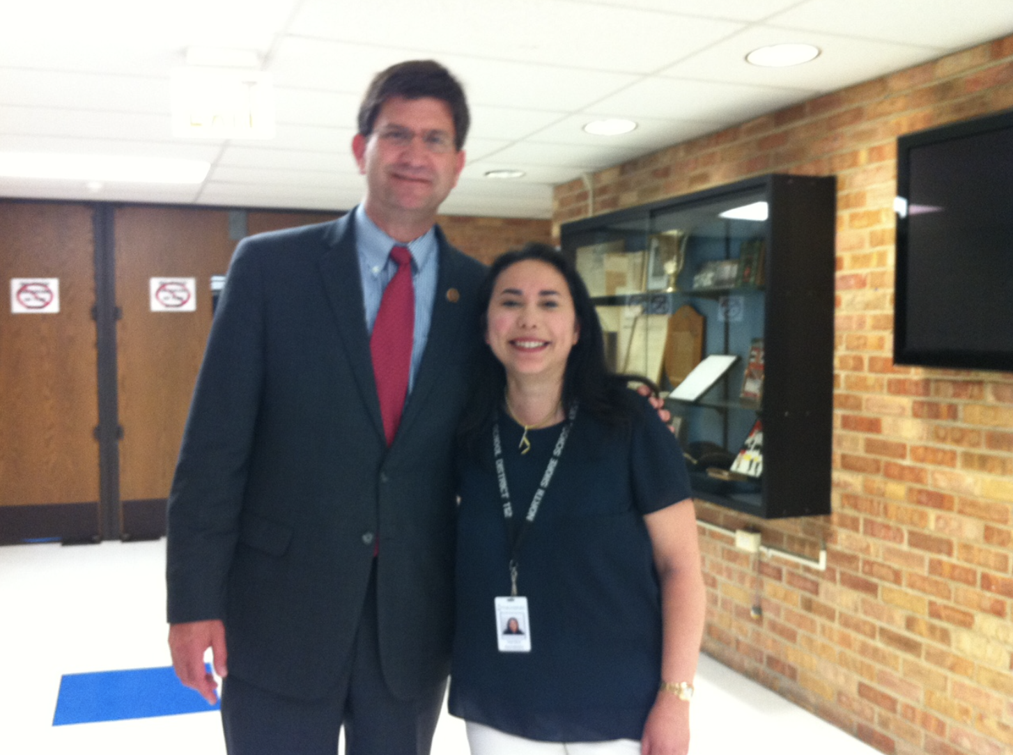 Yumi Ross with US Rep. Brad Schneider