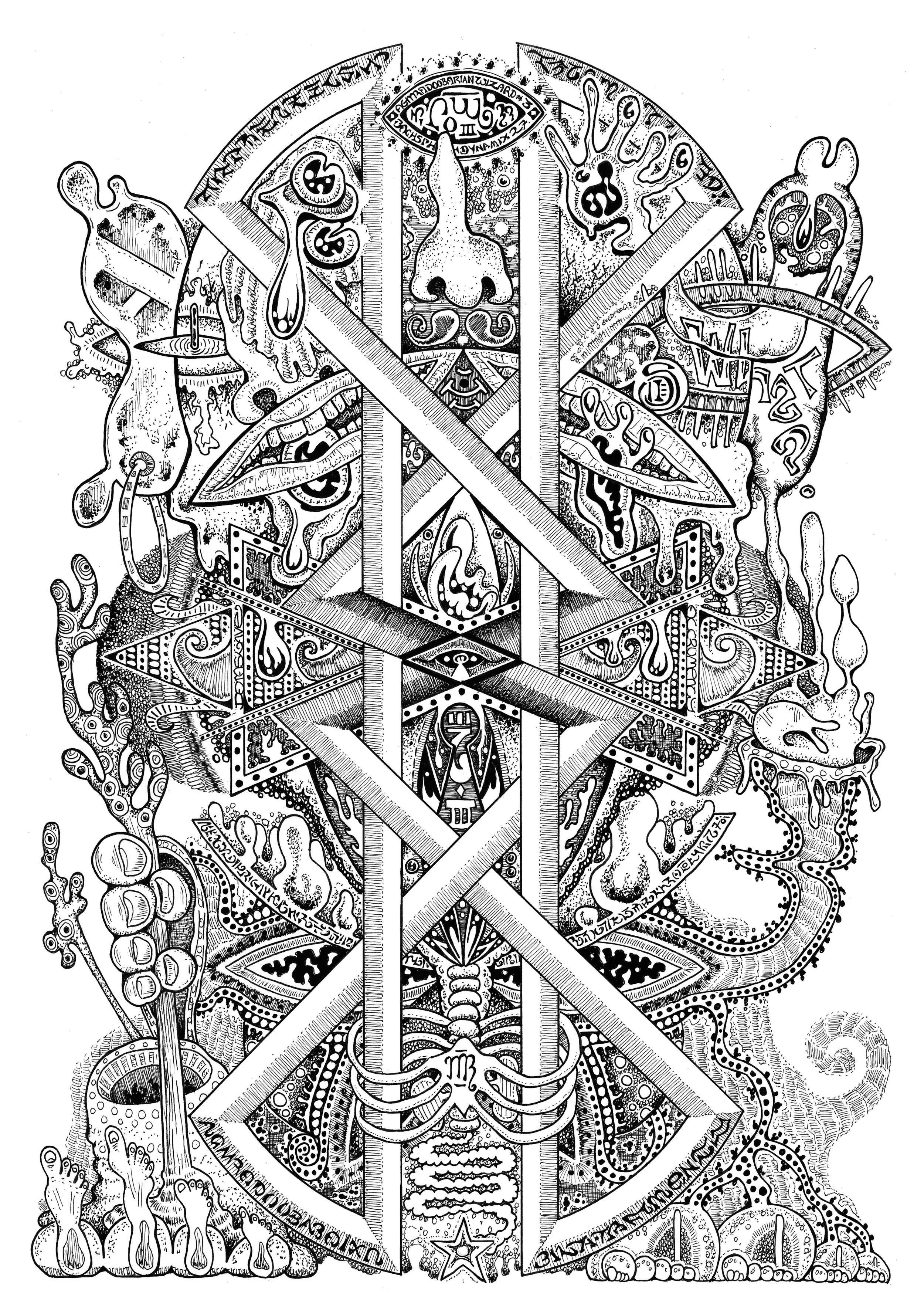 Agmradoobarian Wizard (b+w)