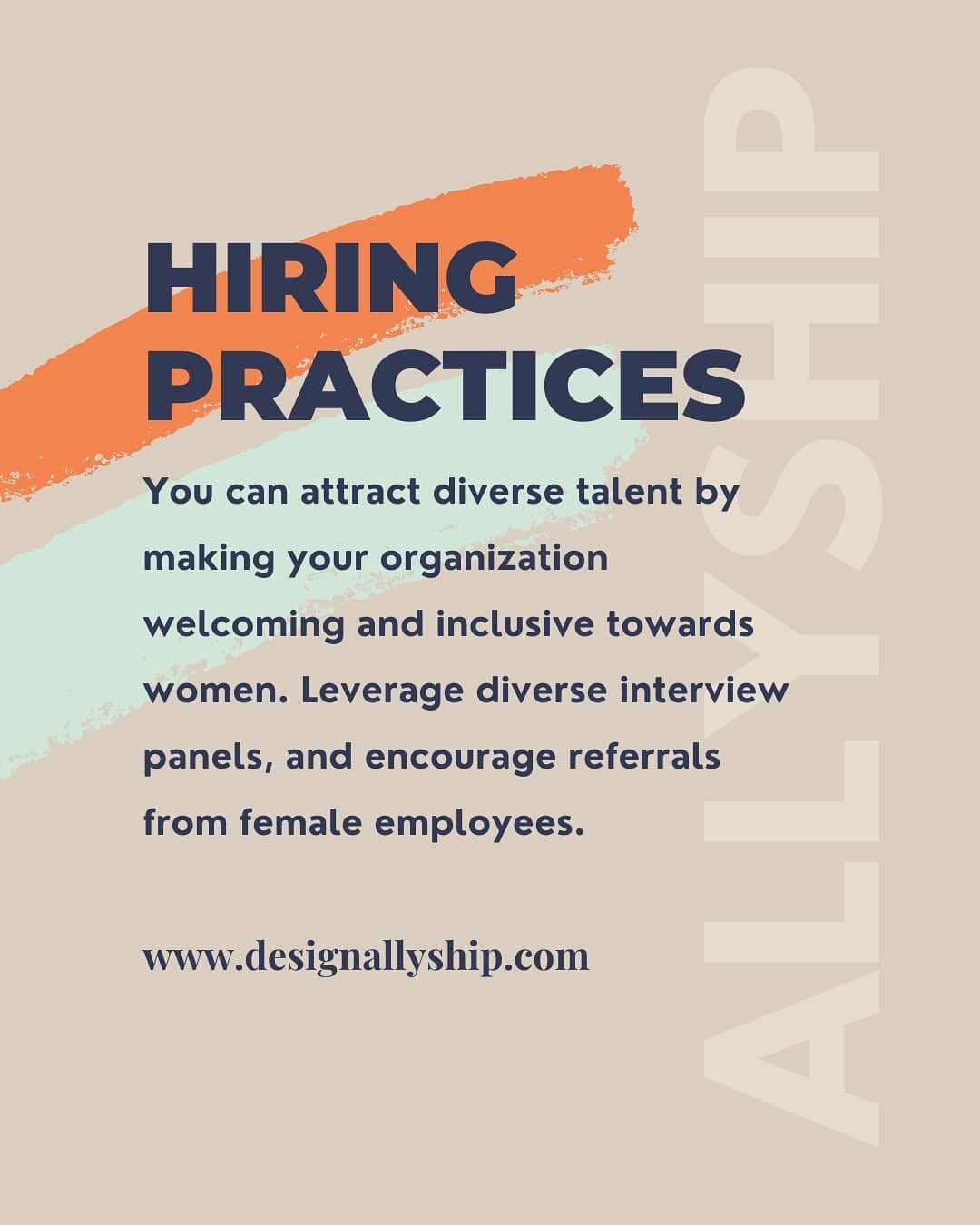 Hiring diverse candidates is half the battle - making sure your company is welcoming and inclusive to potential employees is a great way to attract diverse talent. You can find more in-depth resources in our Allyship Guide (link in the bio!) What tip