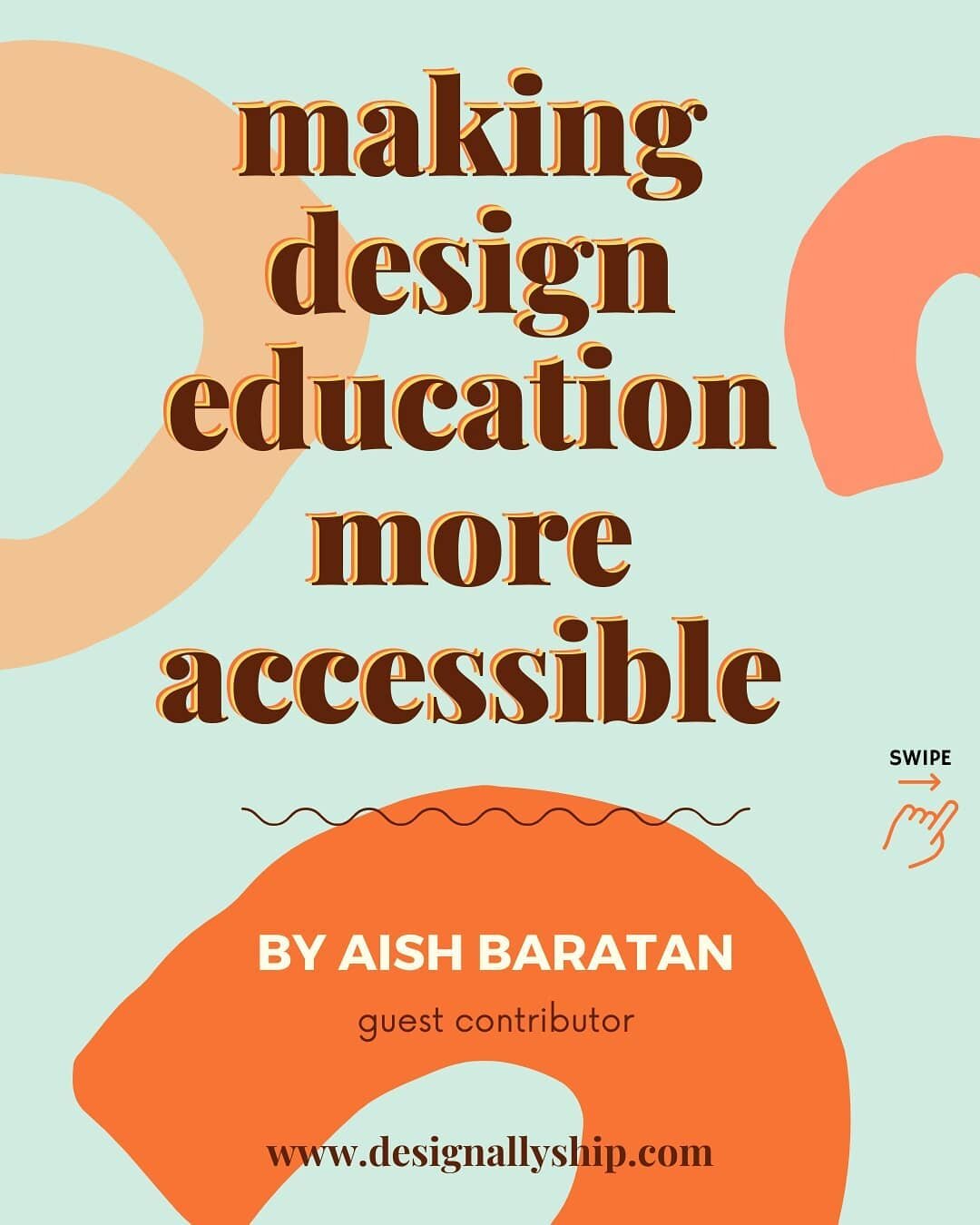 We worked with Design Ally Aish Baratan @aish_art_desn this week to share some tips on making design education more accessible.  Together, we can push for design education that is in-reach for everyone, starting from our own communities. Do you have 