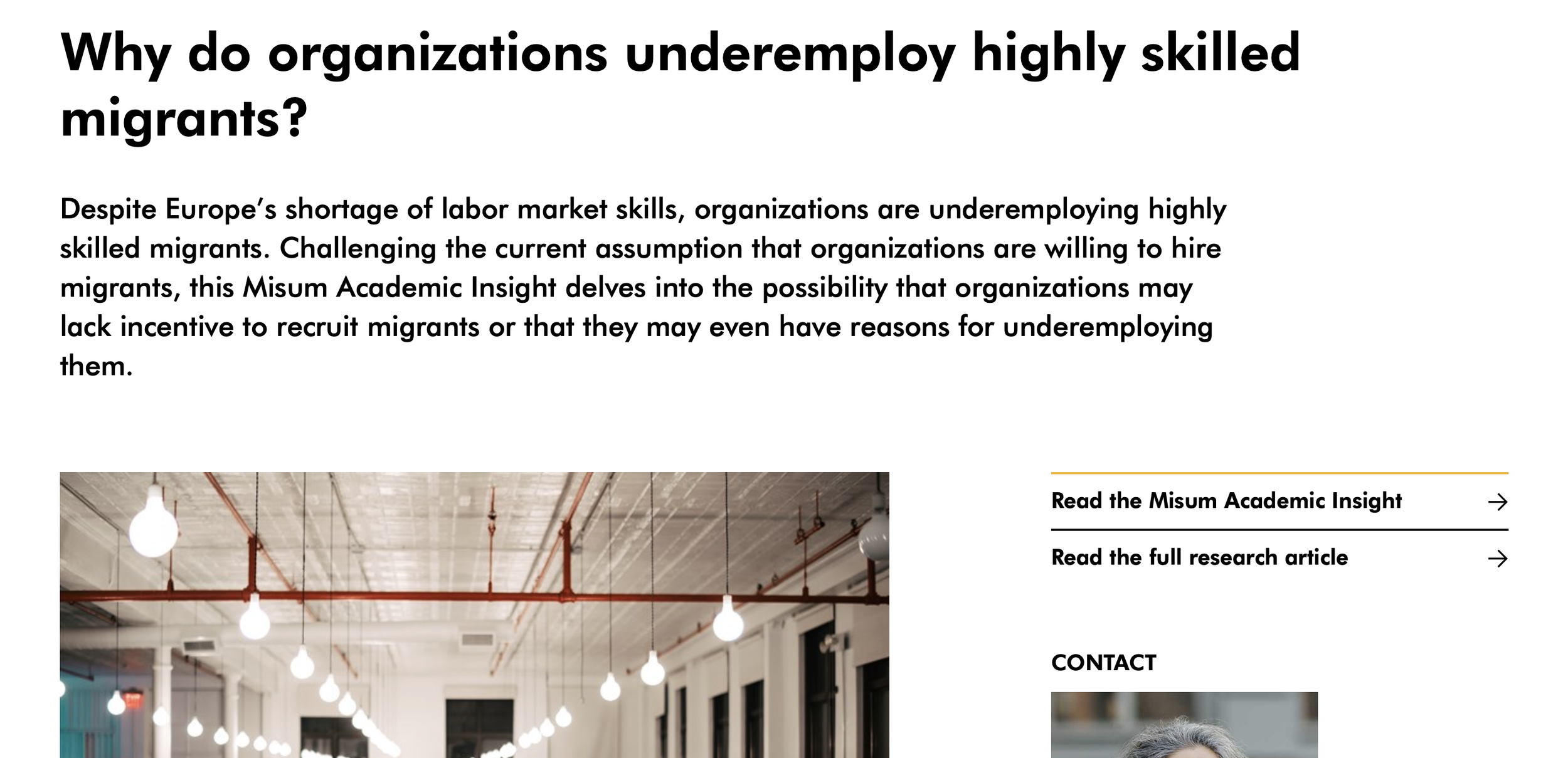 Why do organisations underemploy highly skilled migrants?