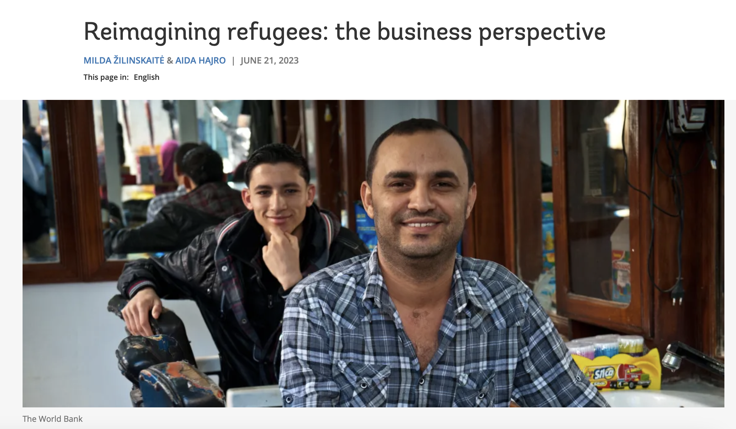 Reimagining refugees: the business perspective