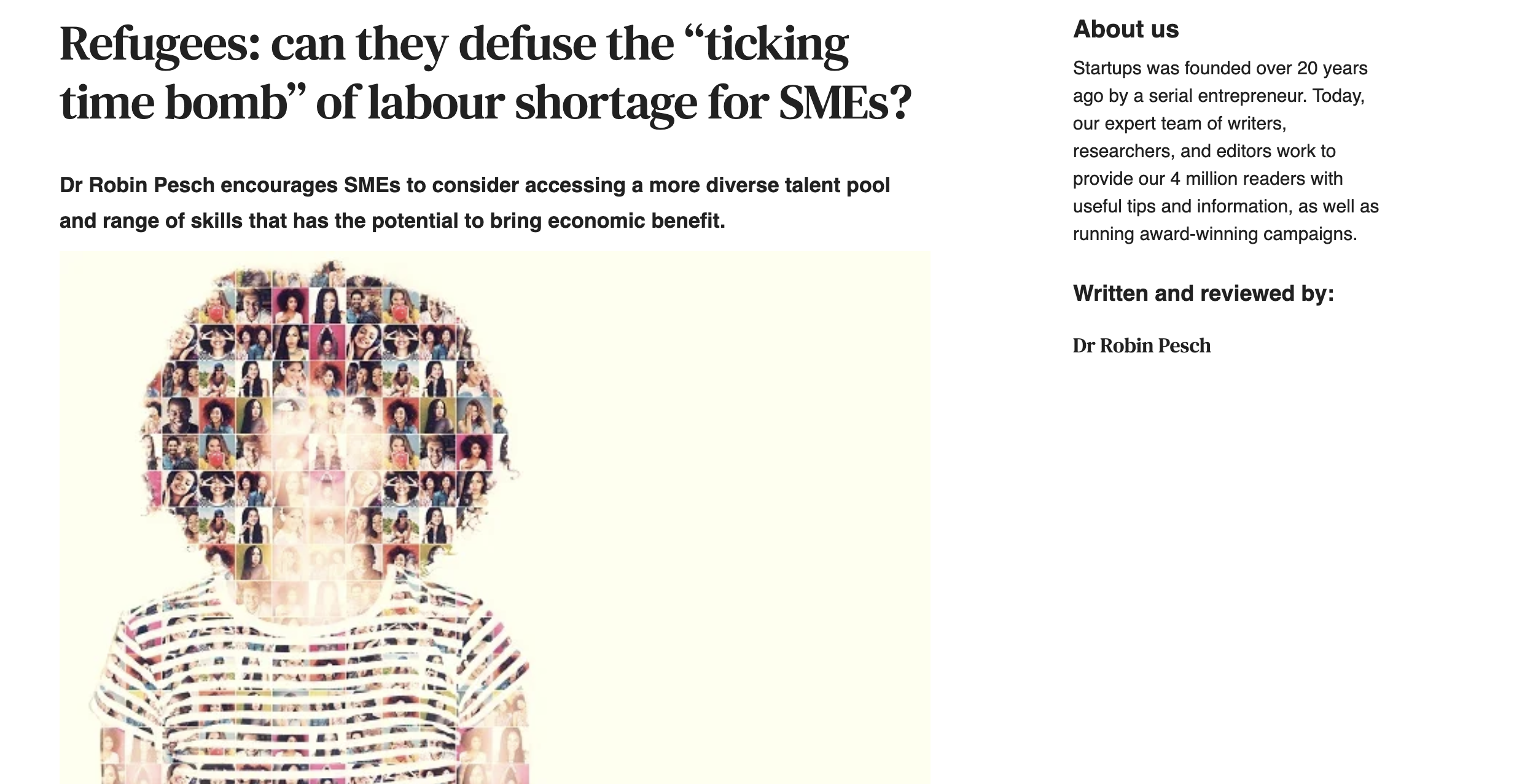 Refugees: can they defuse the “ticking time bomb” of labour shortage for SMEs?