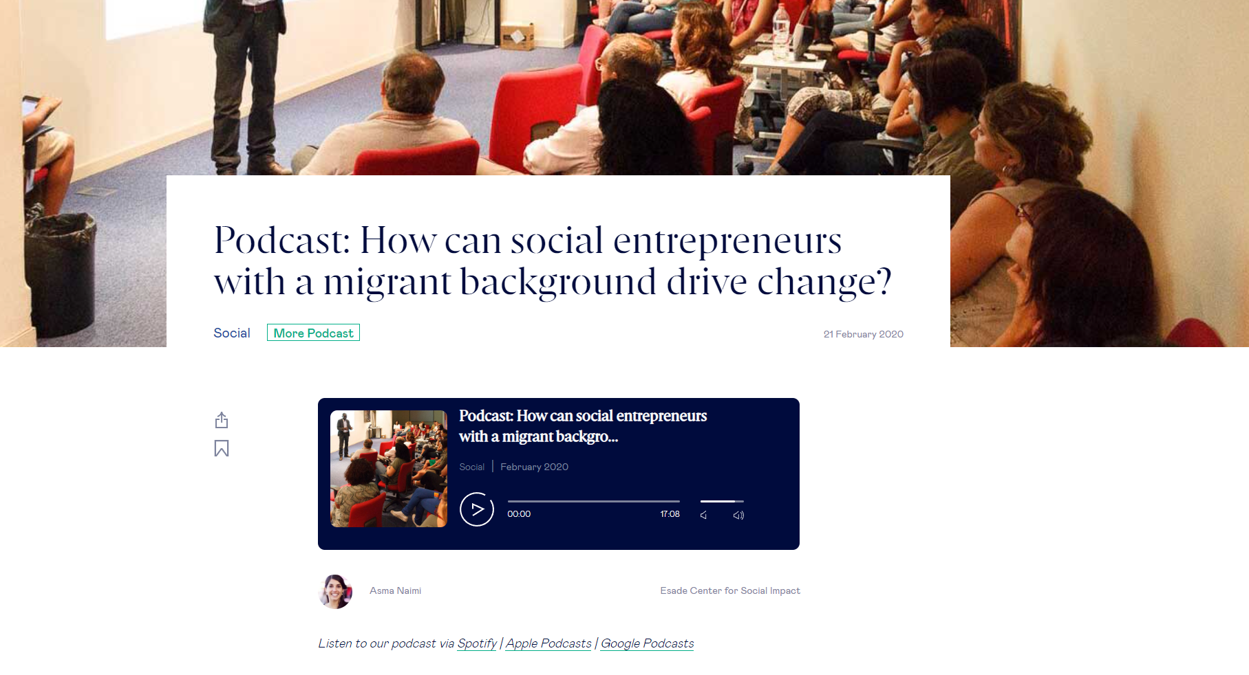 Podcast: How can social entrepreneurs with a migrant background drive change?