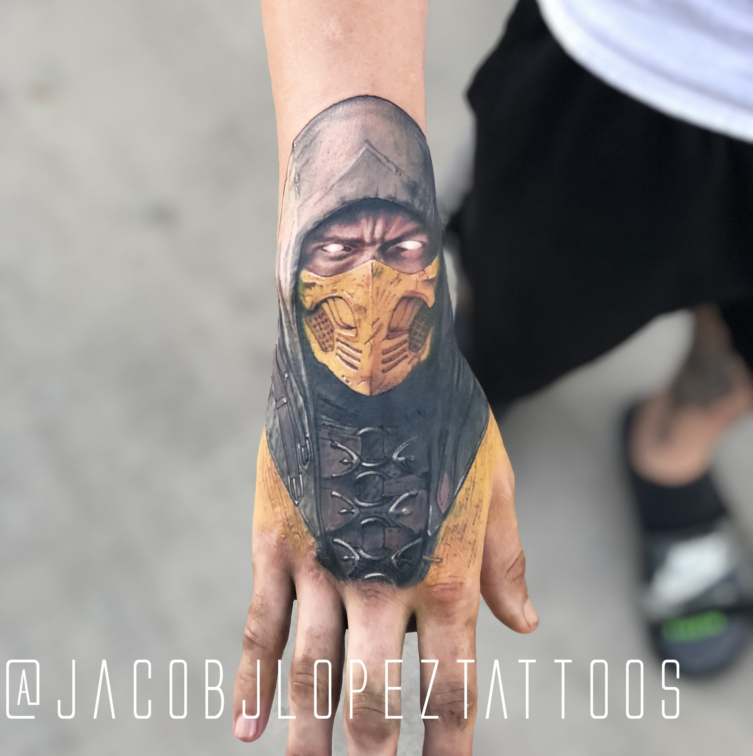 Get Over Here Kickass Mortal Kombat Sleeve Tattoo