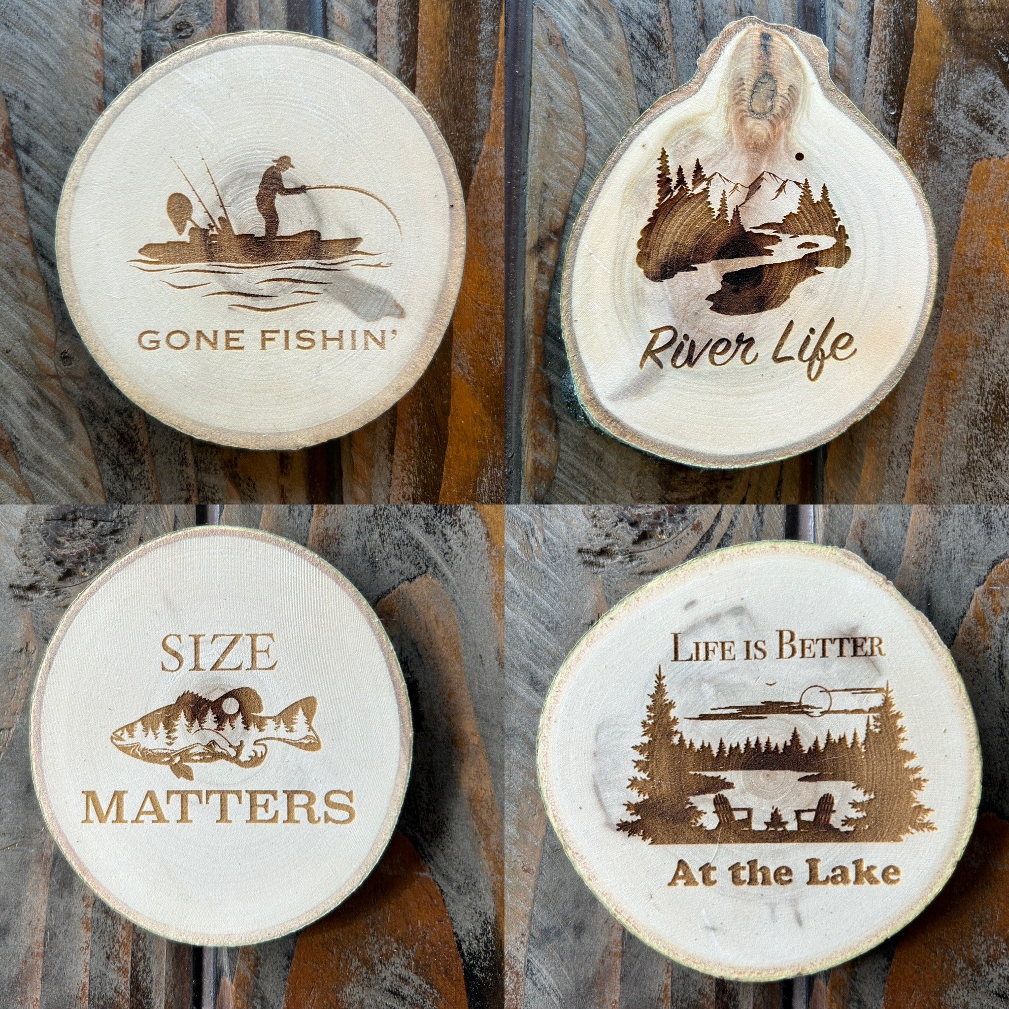 Fishing Wood Coasters | Build a Custom Set