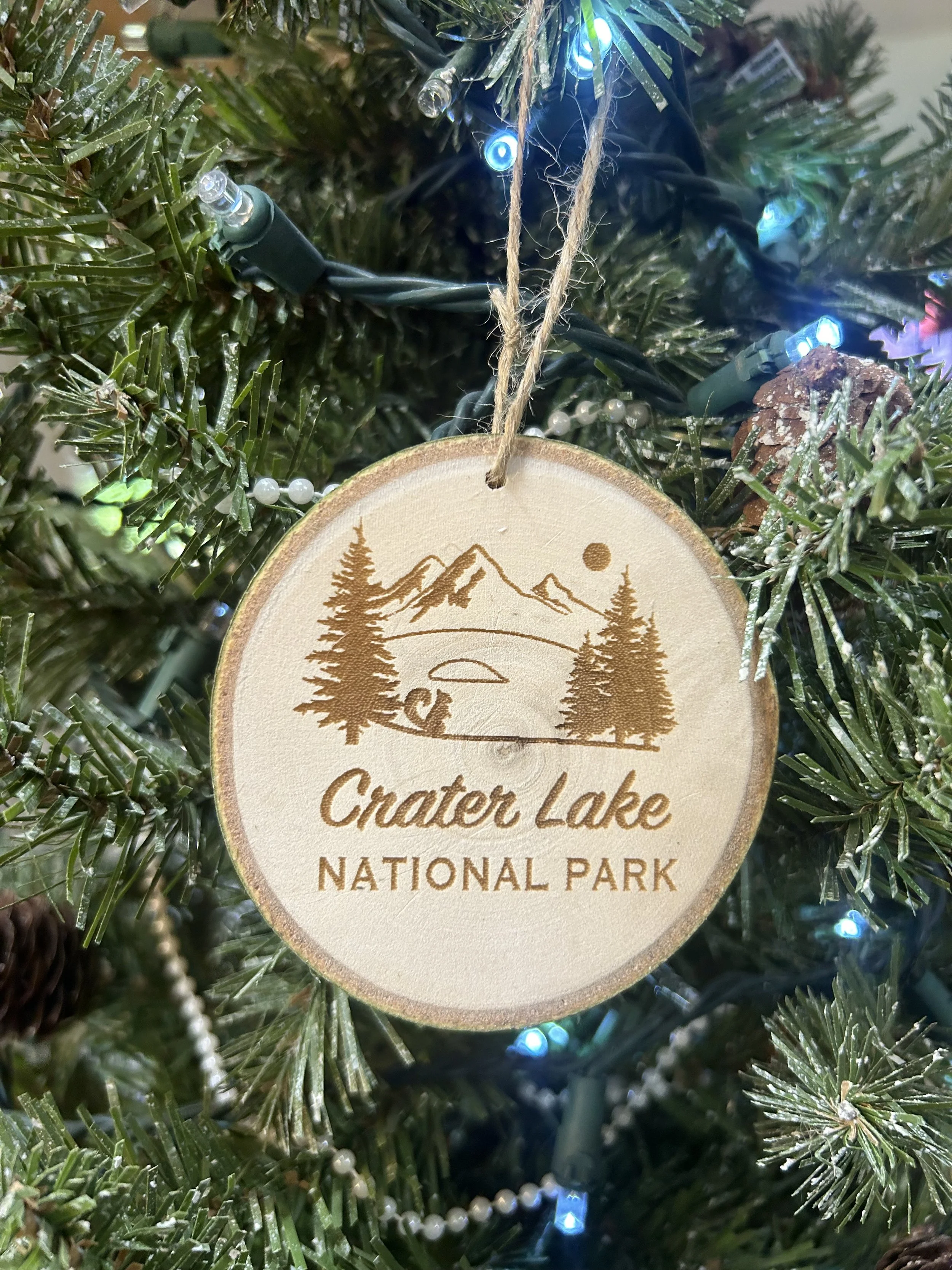 Crater Lake National Park Engraved Ornament