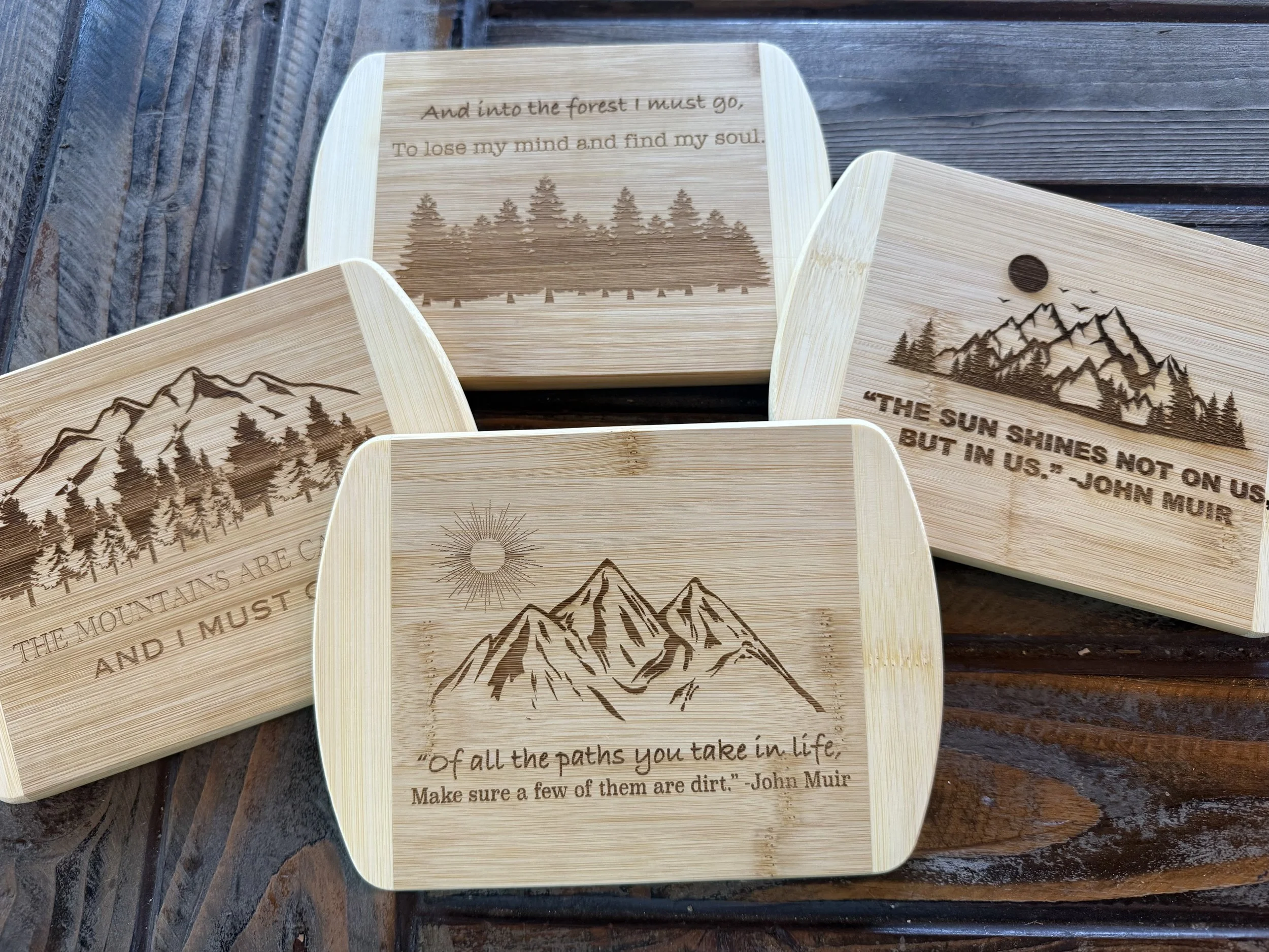 John Muir Quote Mini Cutting Boards | Ready to Gift