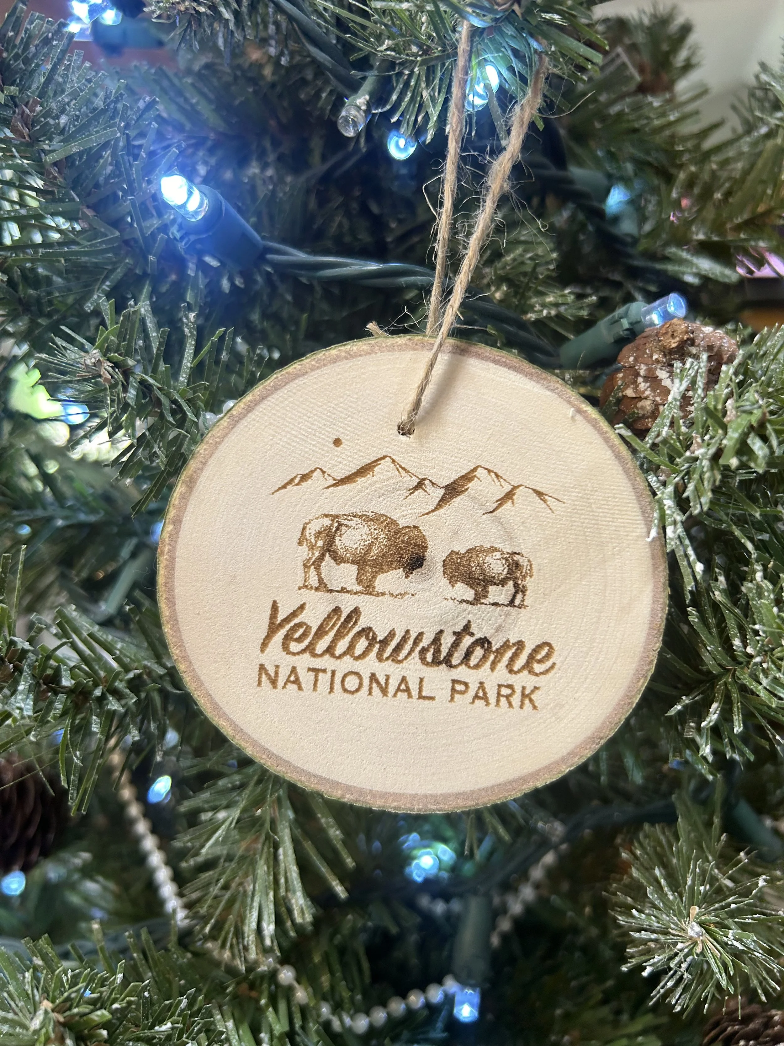 Yellowstone National Park Engraved Ornament