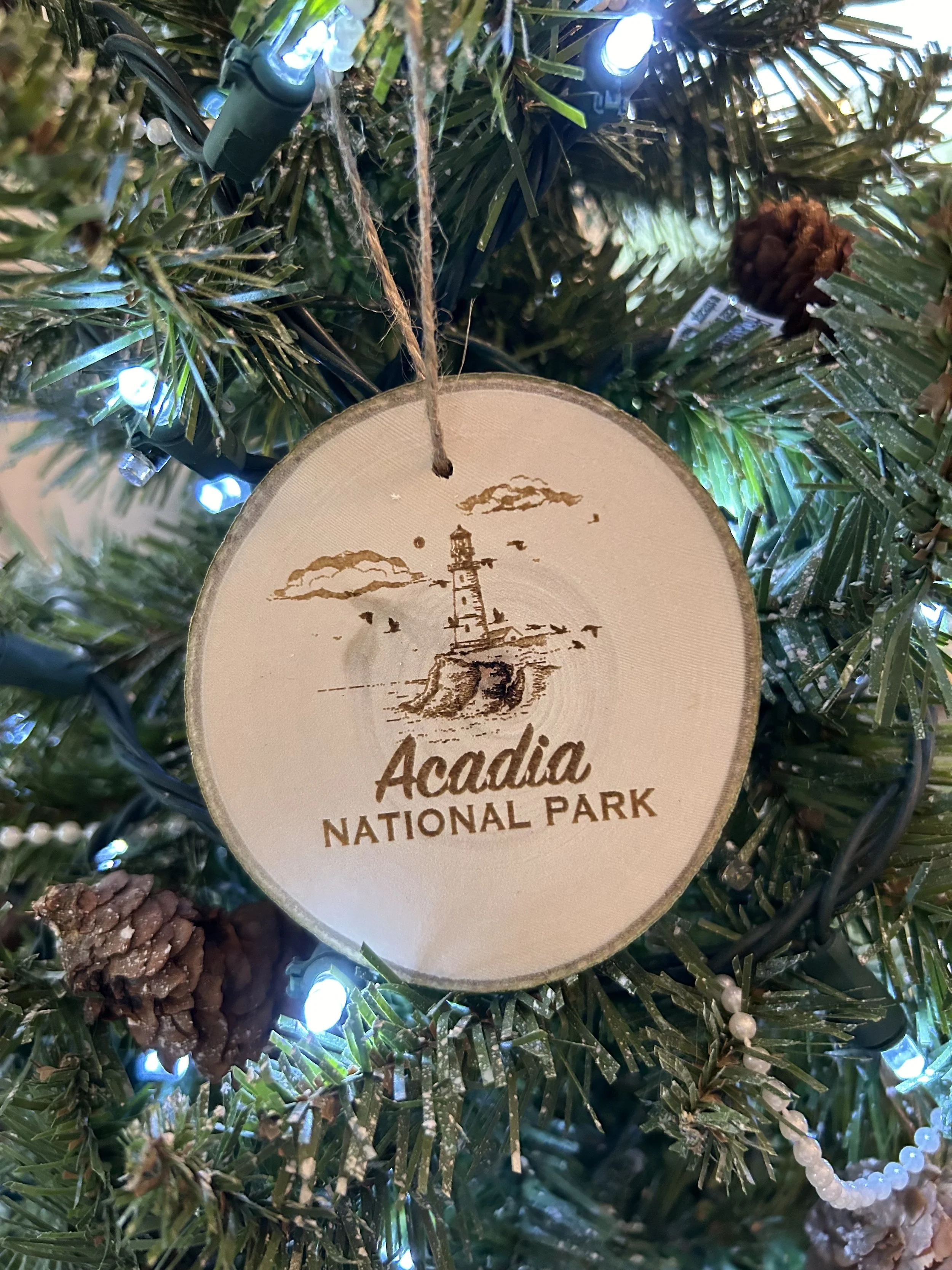 Acadia National Park Engraved Ornament