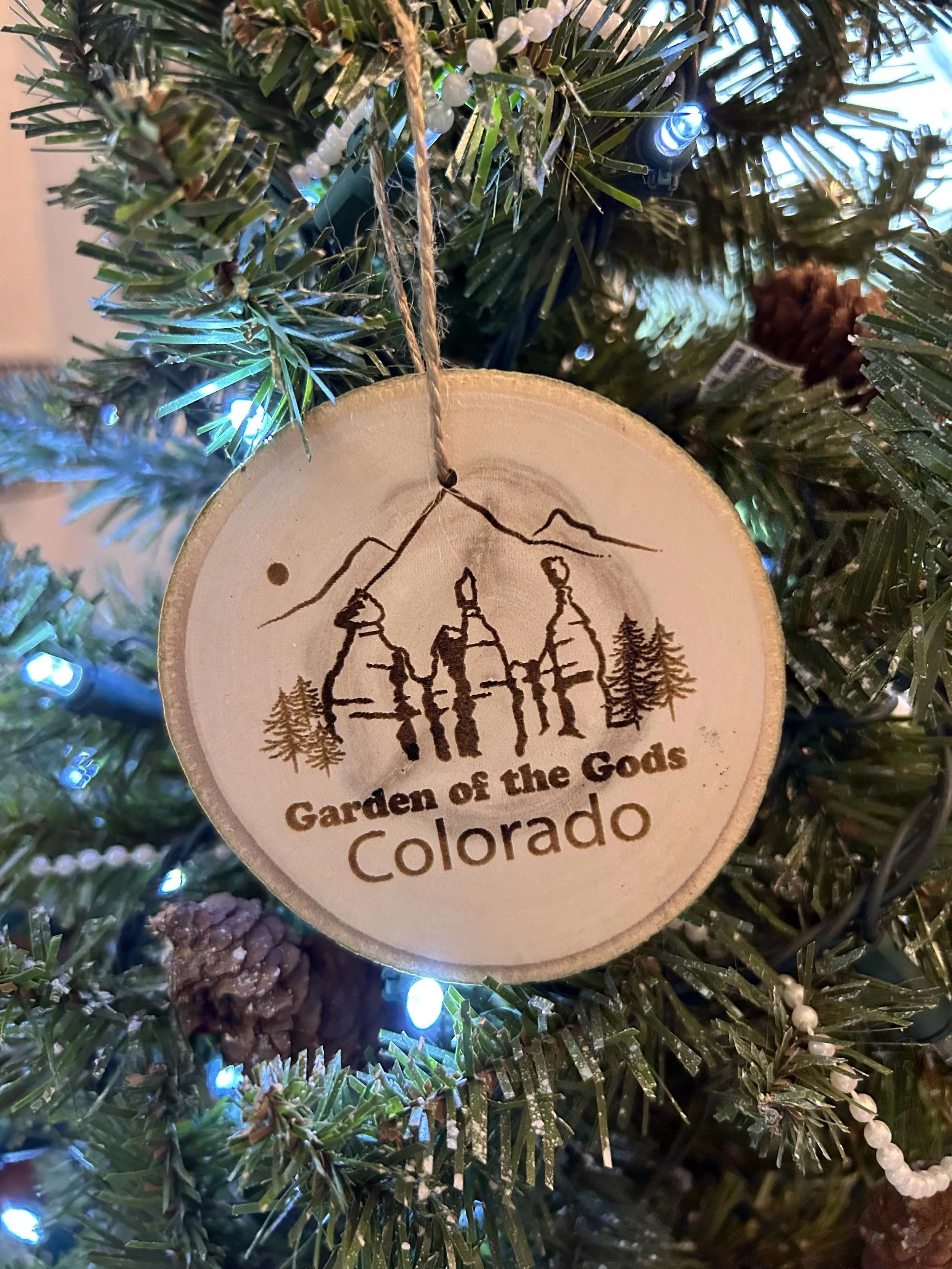 Garden of the Gods Engraved Ornament